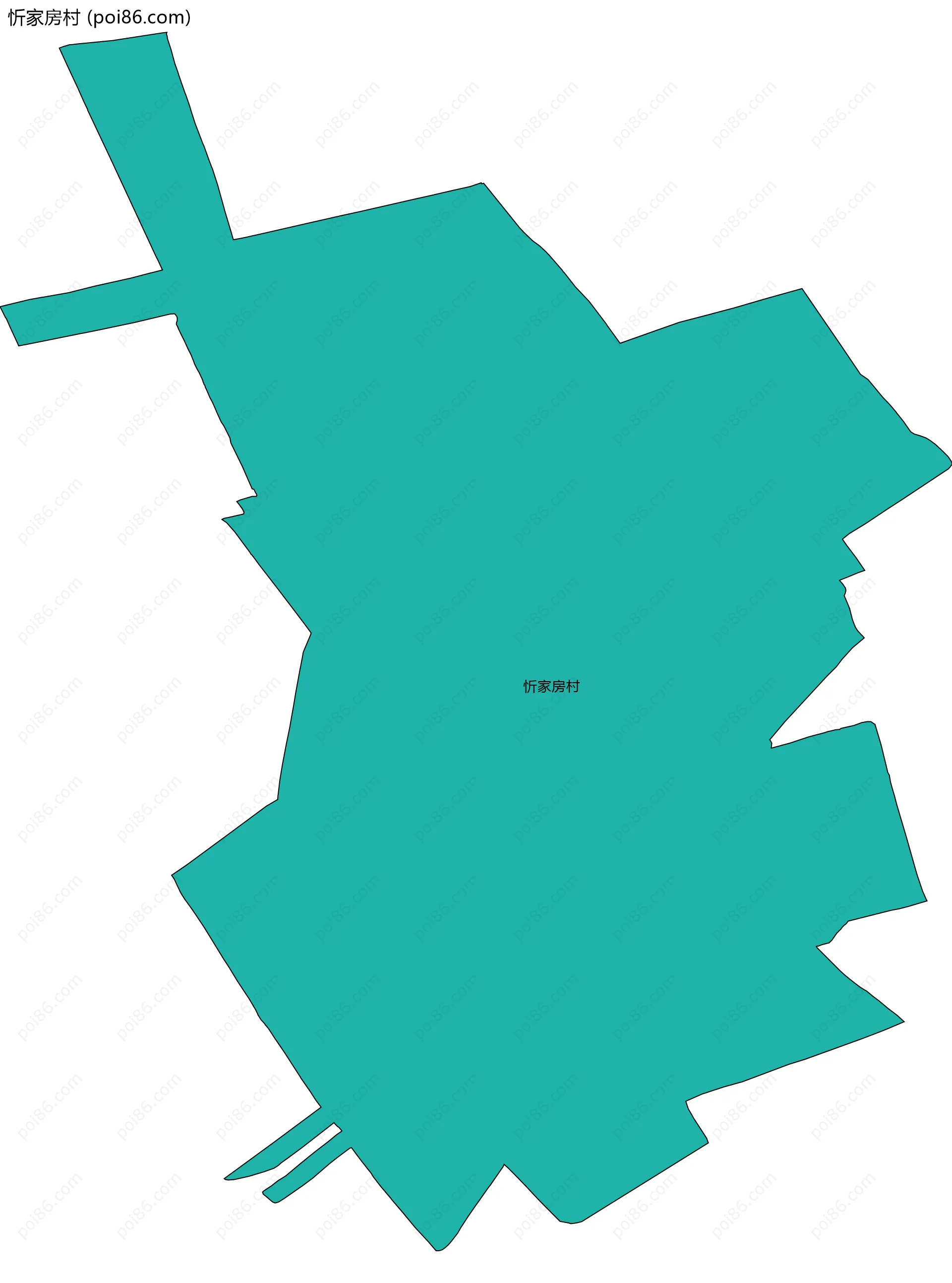 忻家房村边界地图