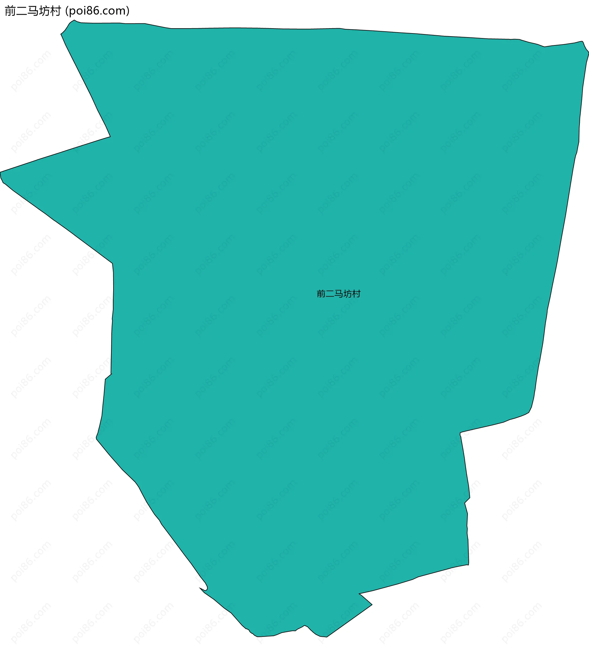 前二马坊村边界地图