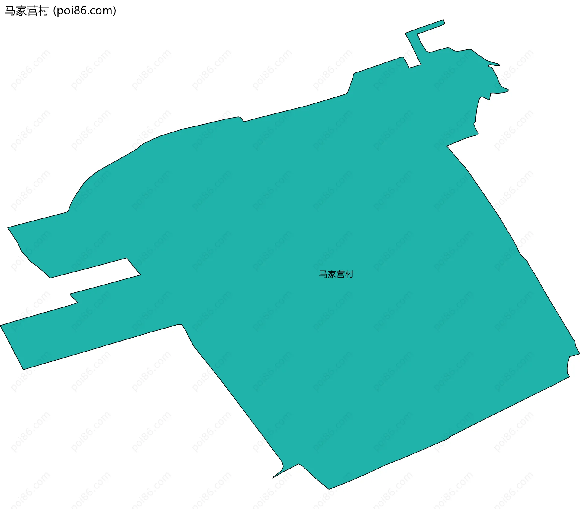 马家营村边界地图