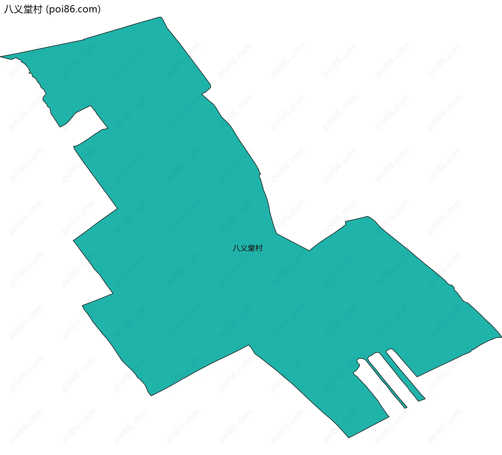 八义堂村边界地图