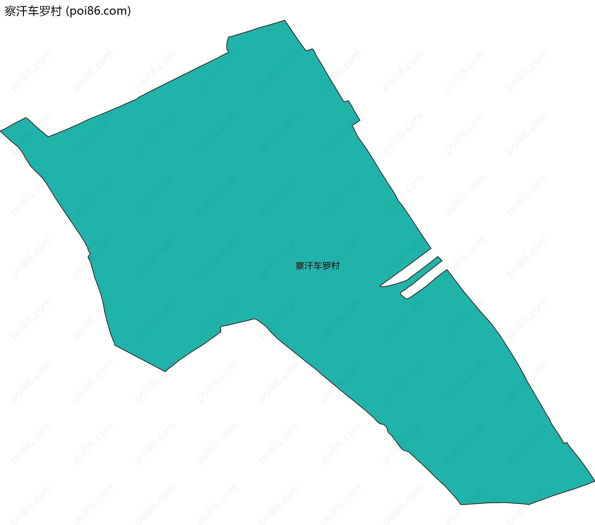 察汗车罗村边界地图