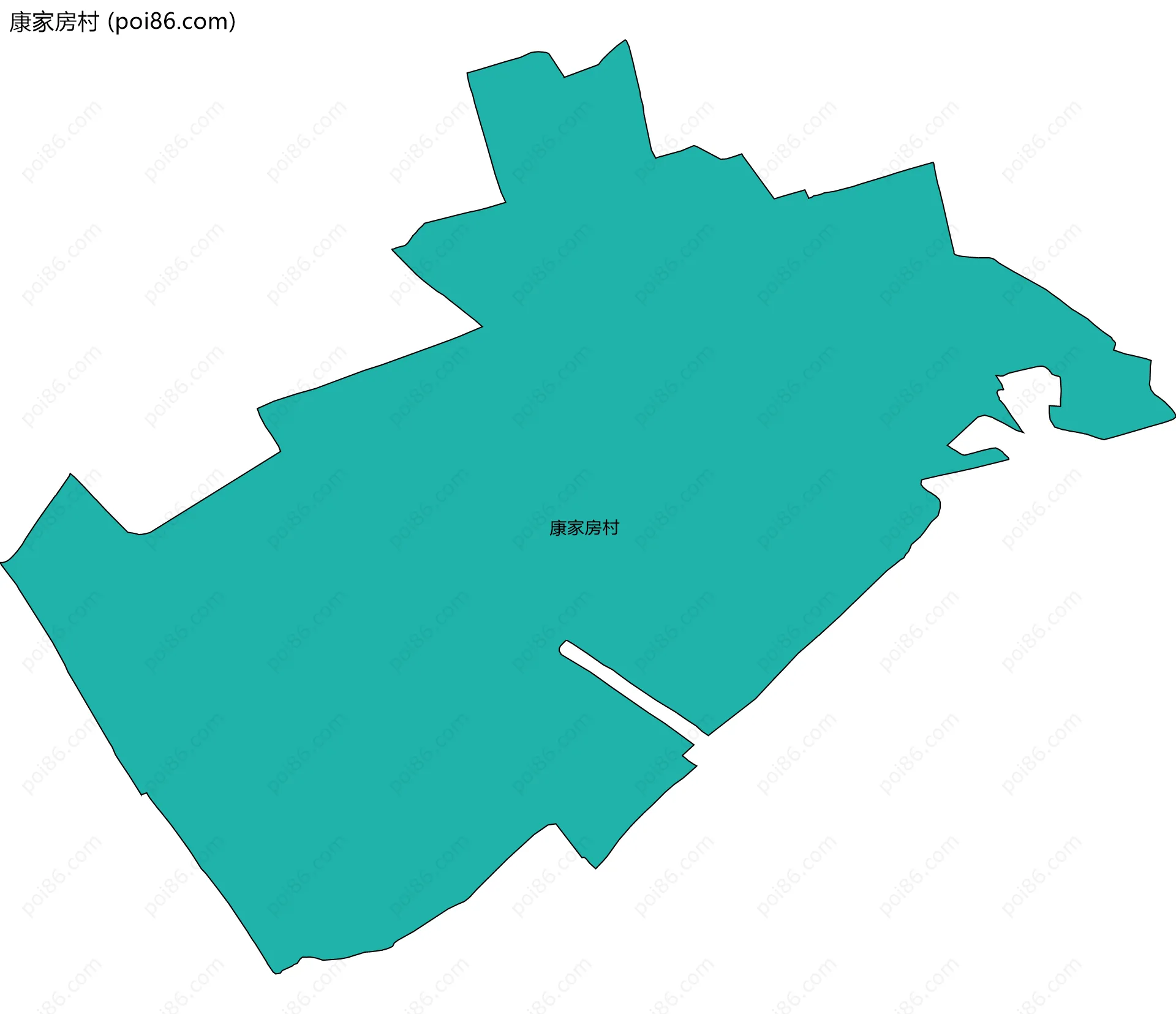 康家房村边界地图