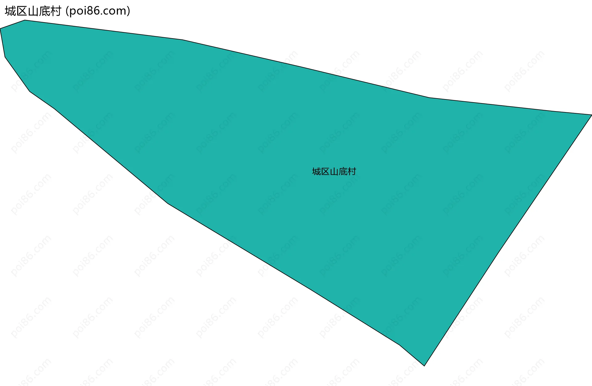 城区山底村边界地图