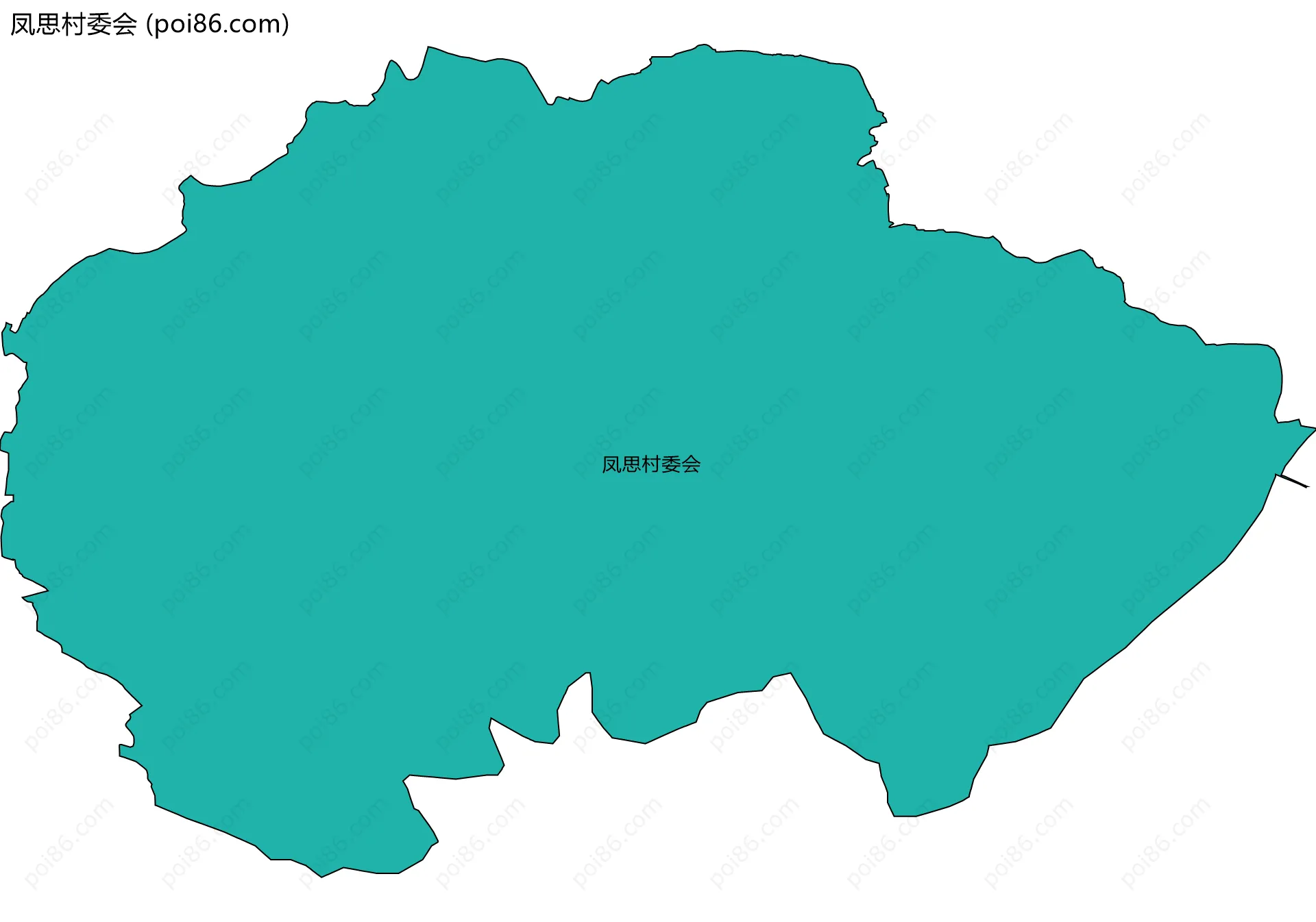 凤思村委会边界地图