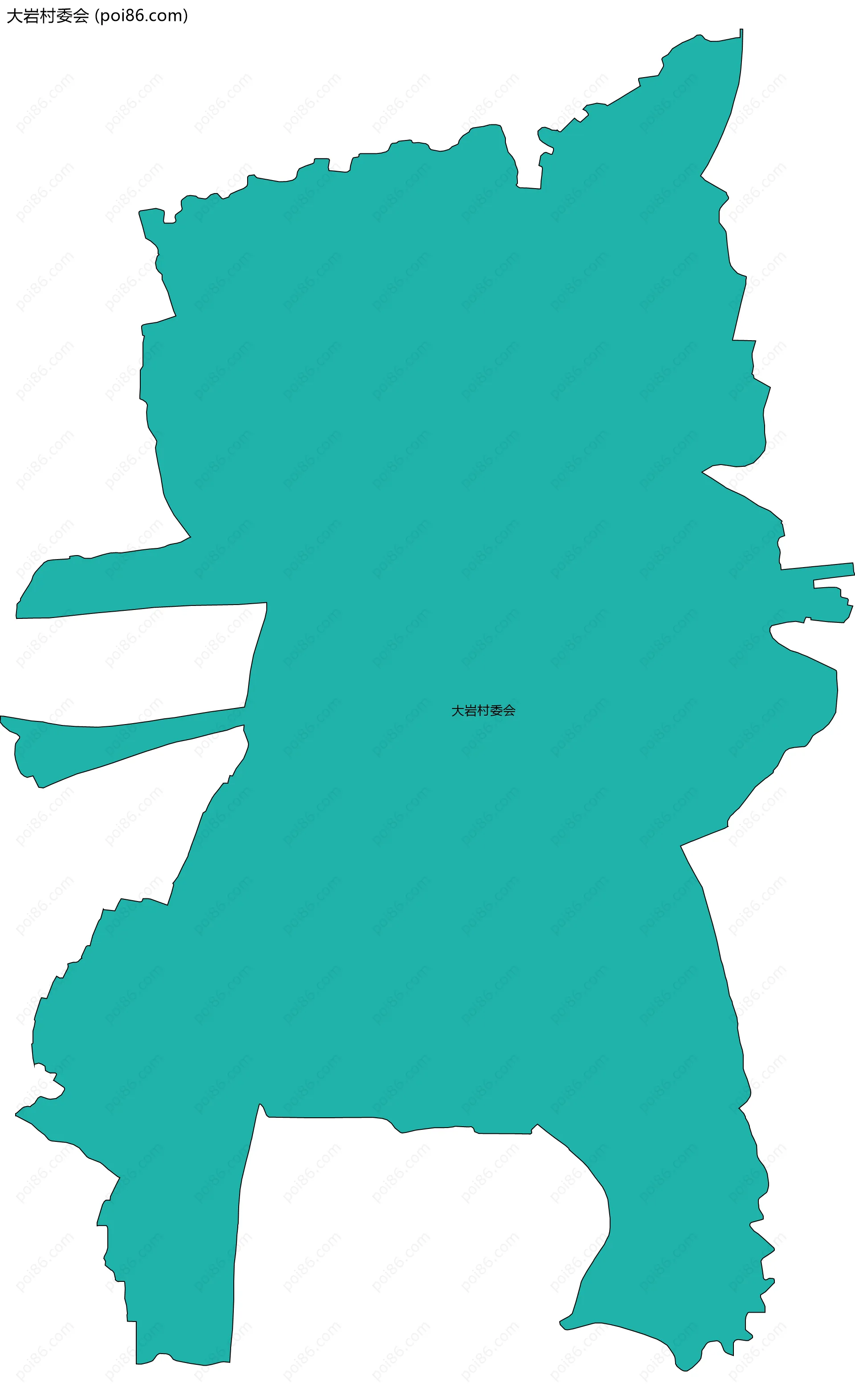 大岩村委会边界地图