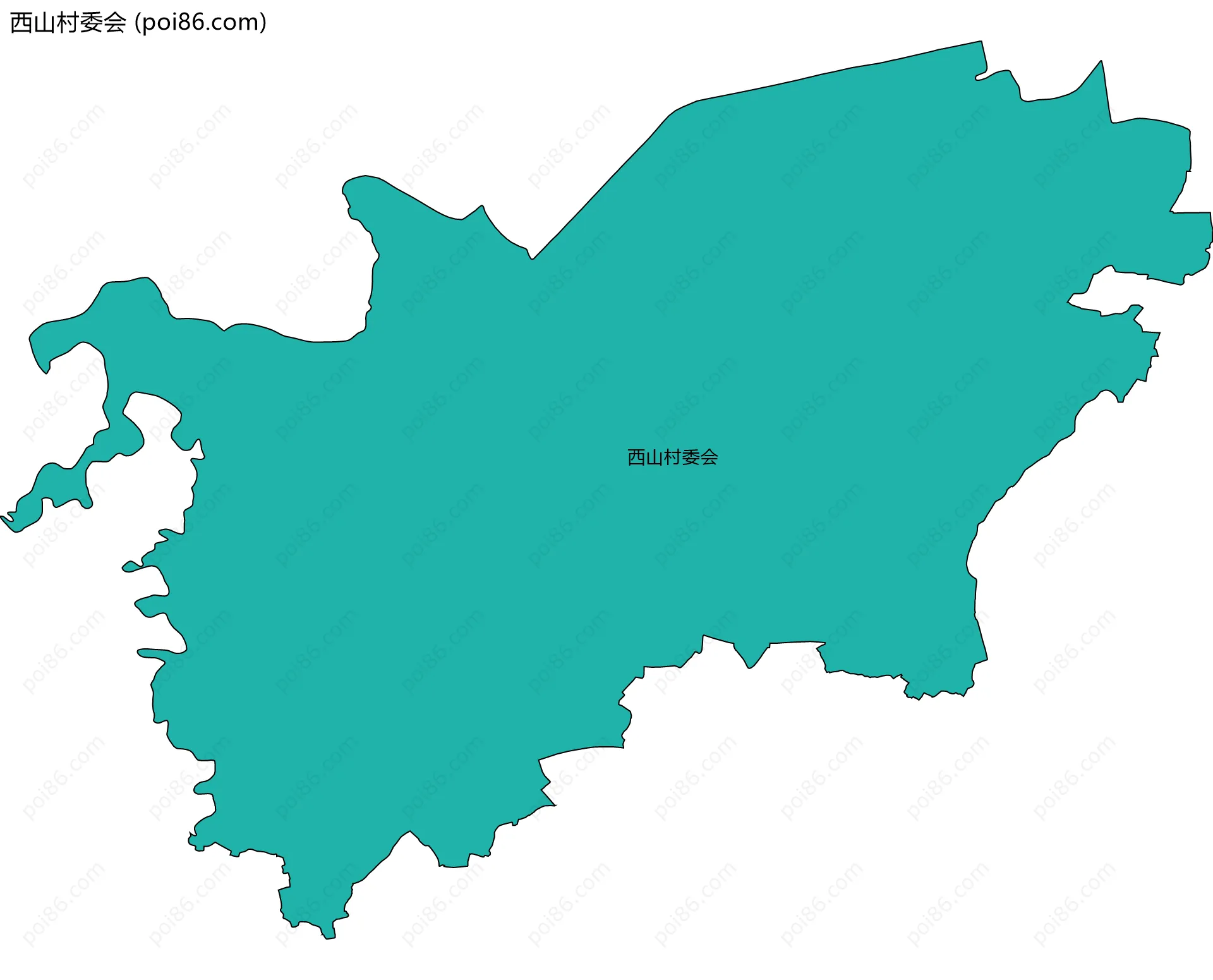 西山村委会边界地图