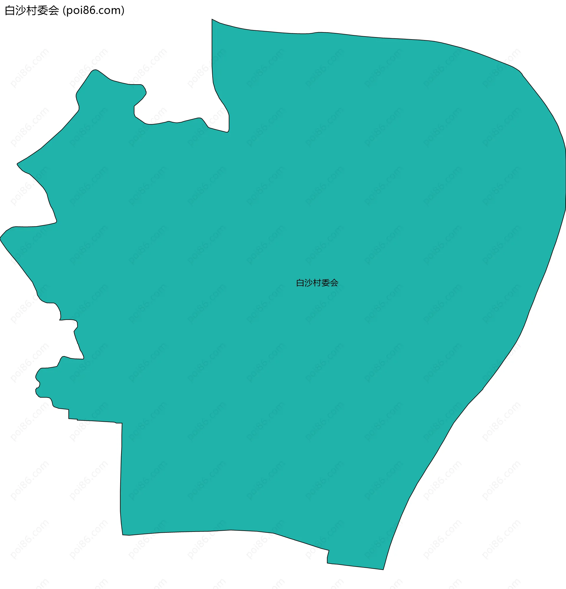 白沙村委会边界地图