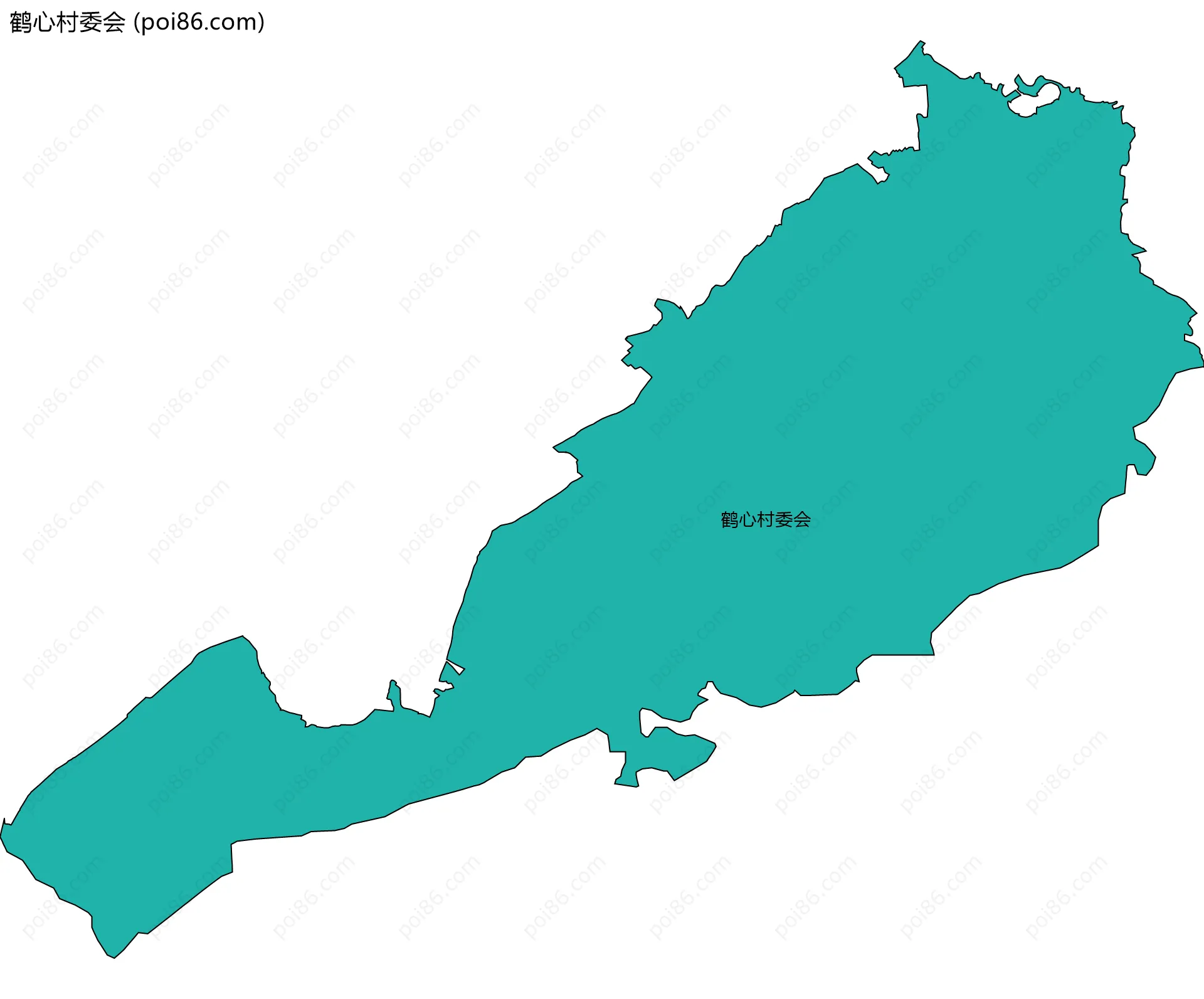 鹤心村委会边界地图