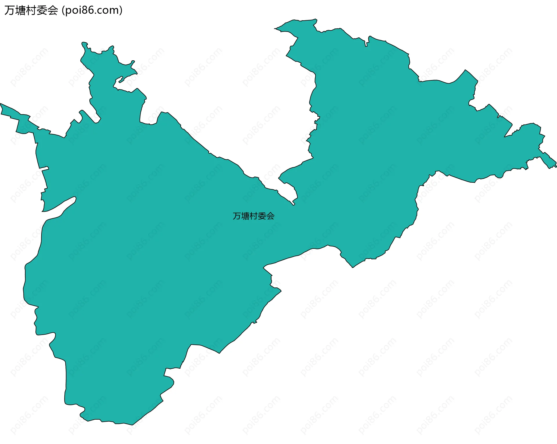 万塘村委会边界地图