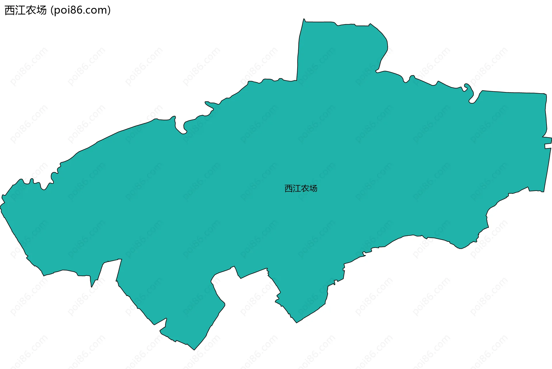 西江农场边界地图