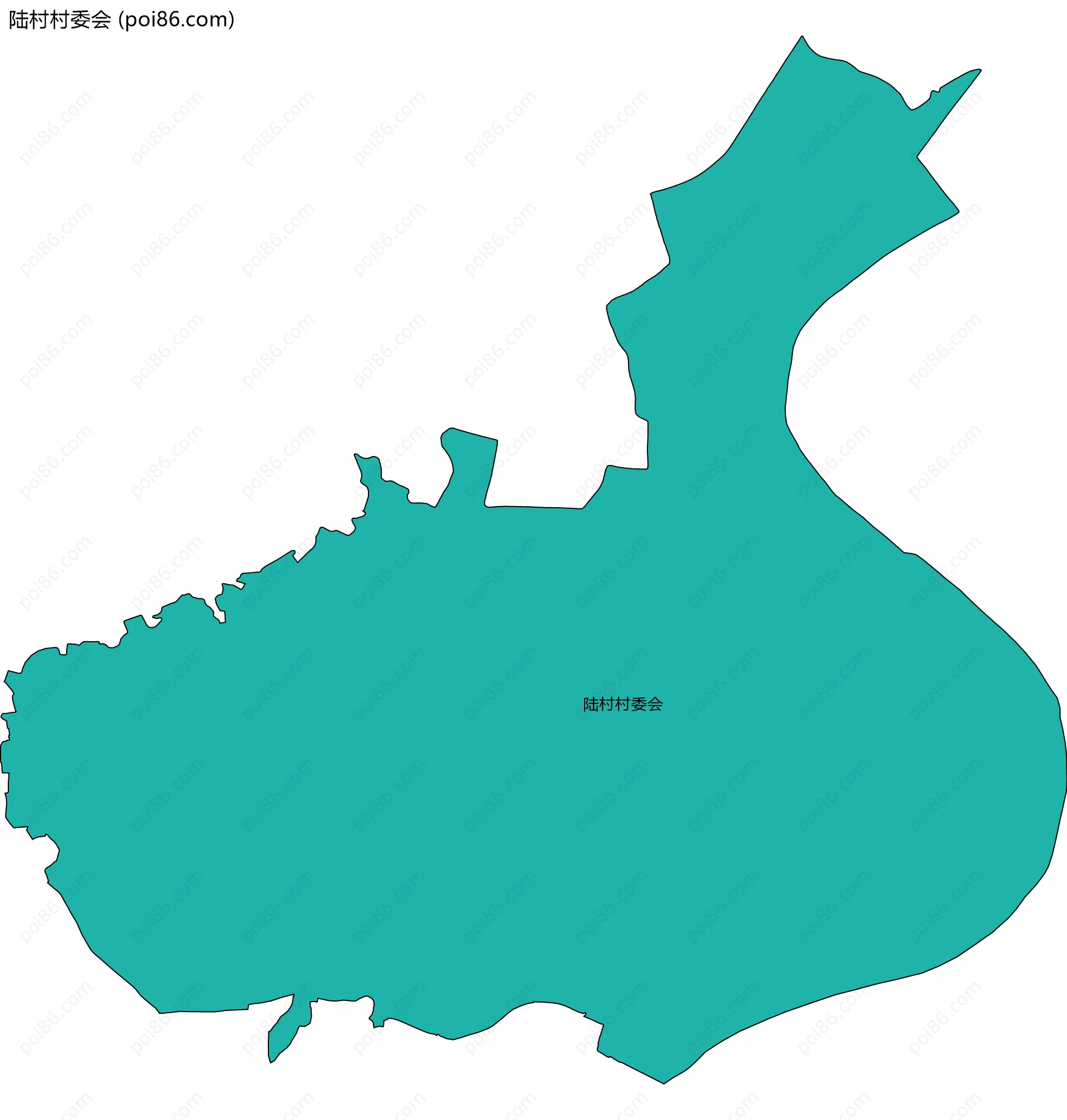 陆村村委会边界地图