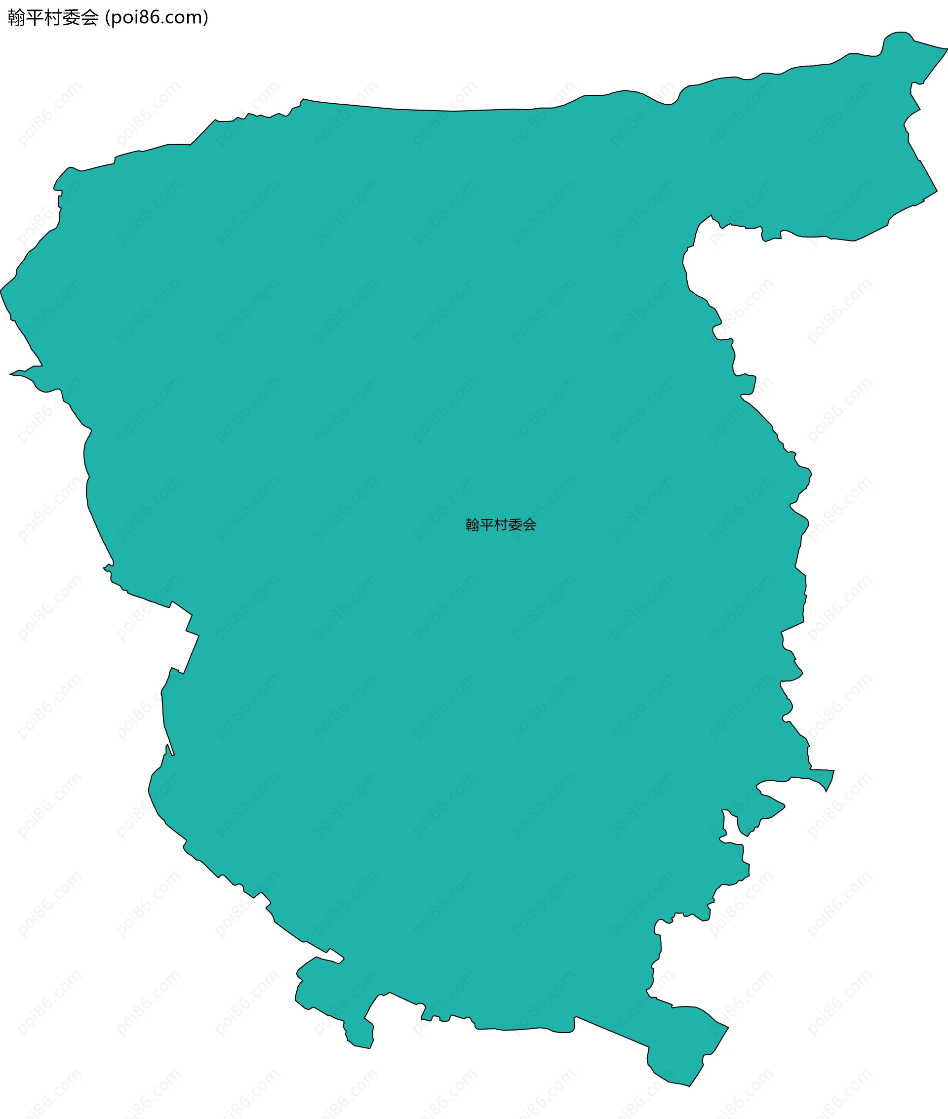 翰平村委会边界地图