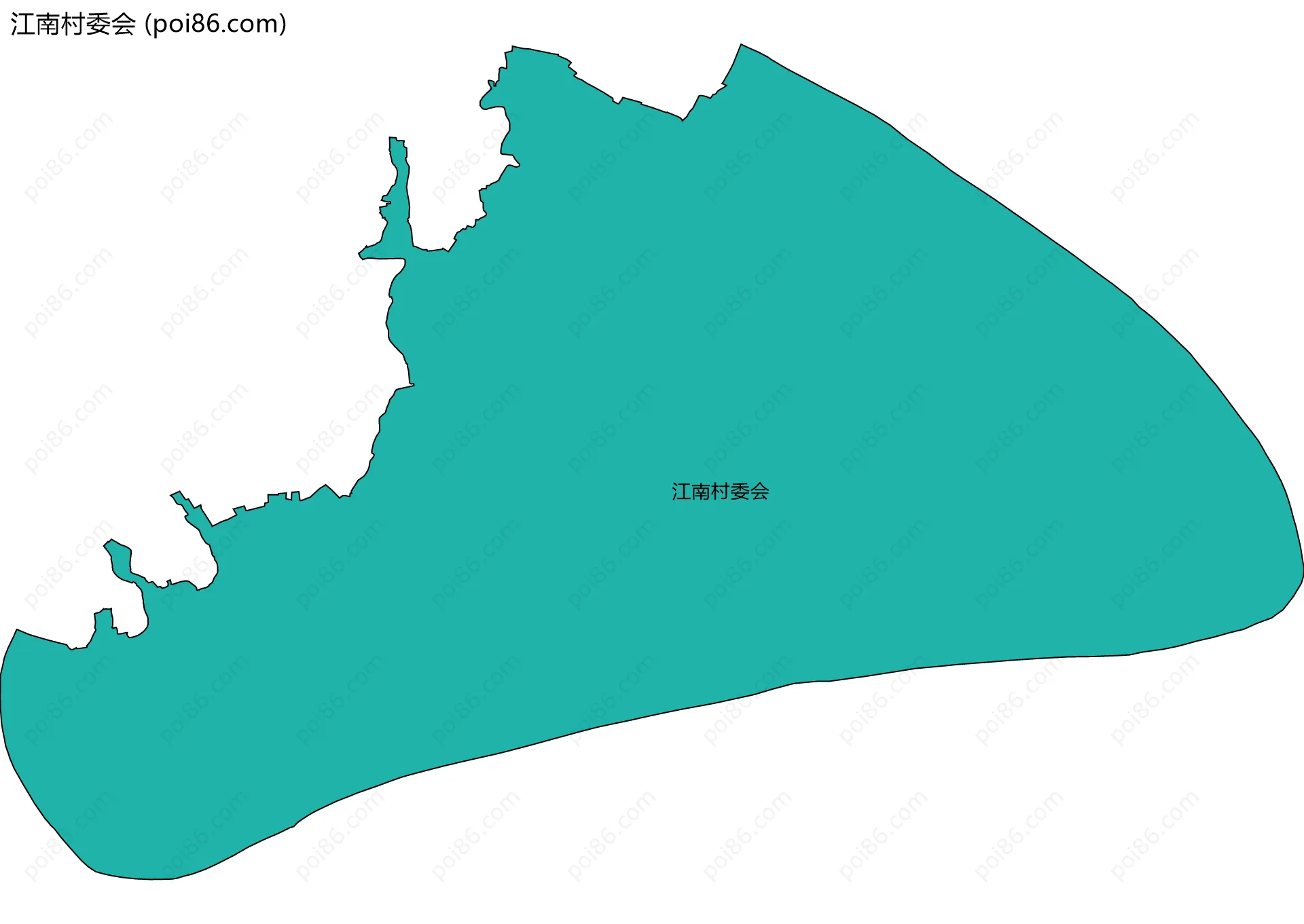 江南村委会边界地图