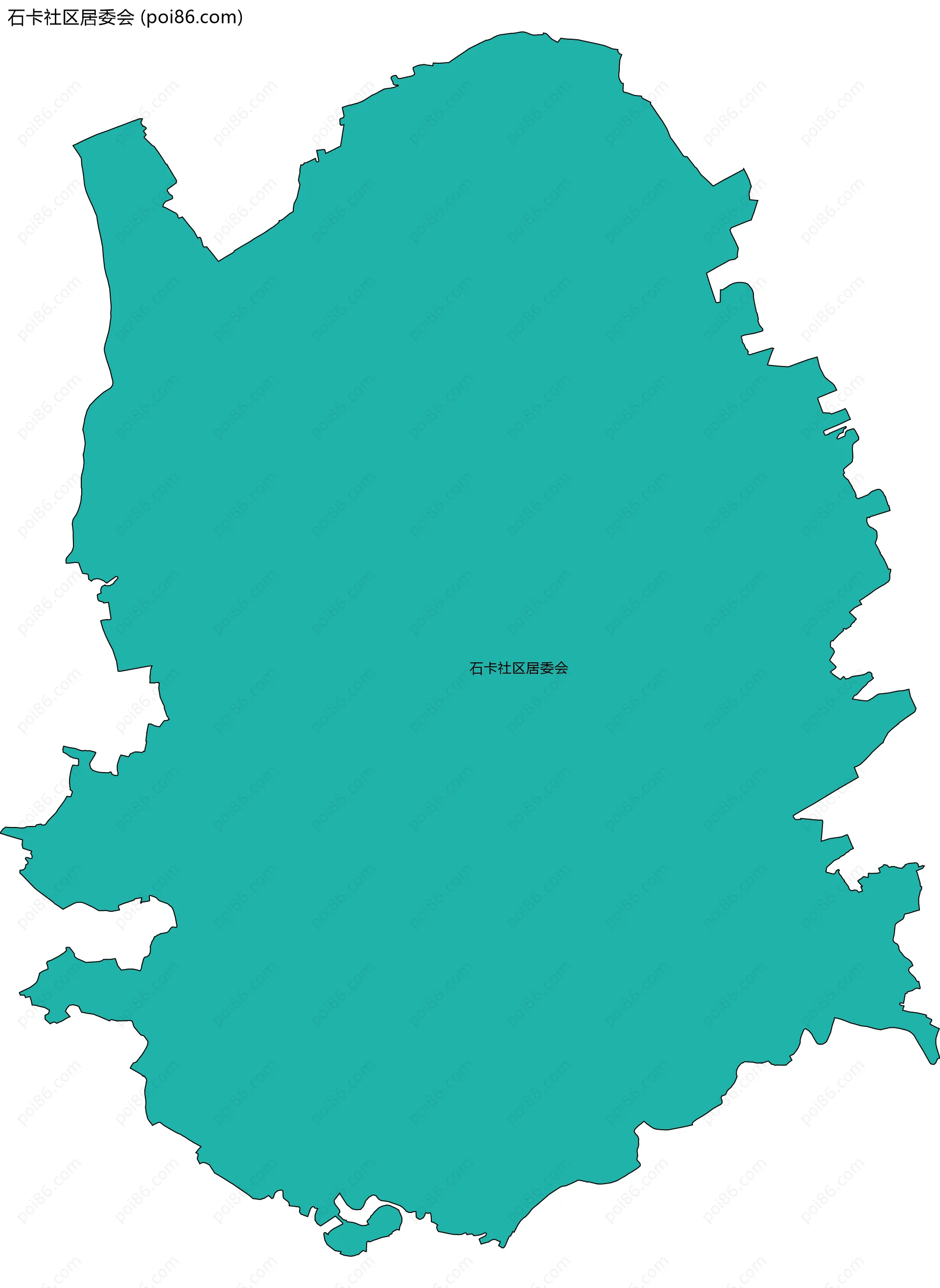 石卡社区居委会边界地图