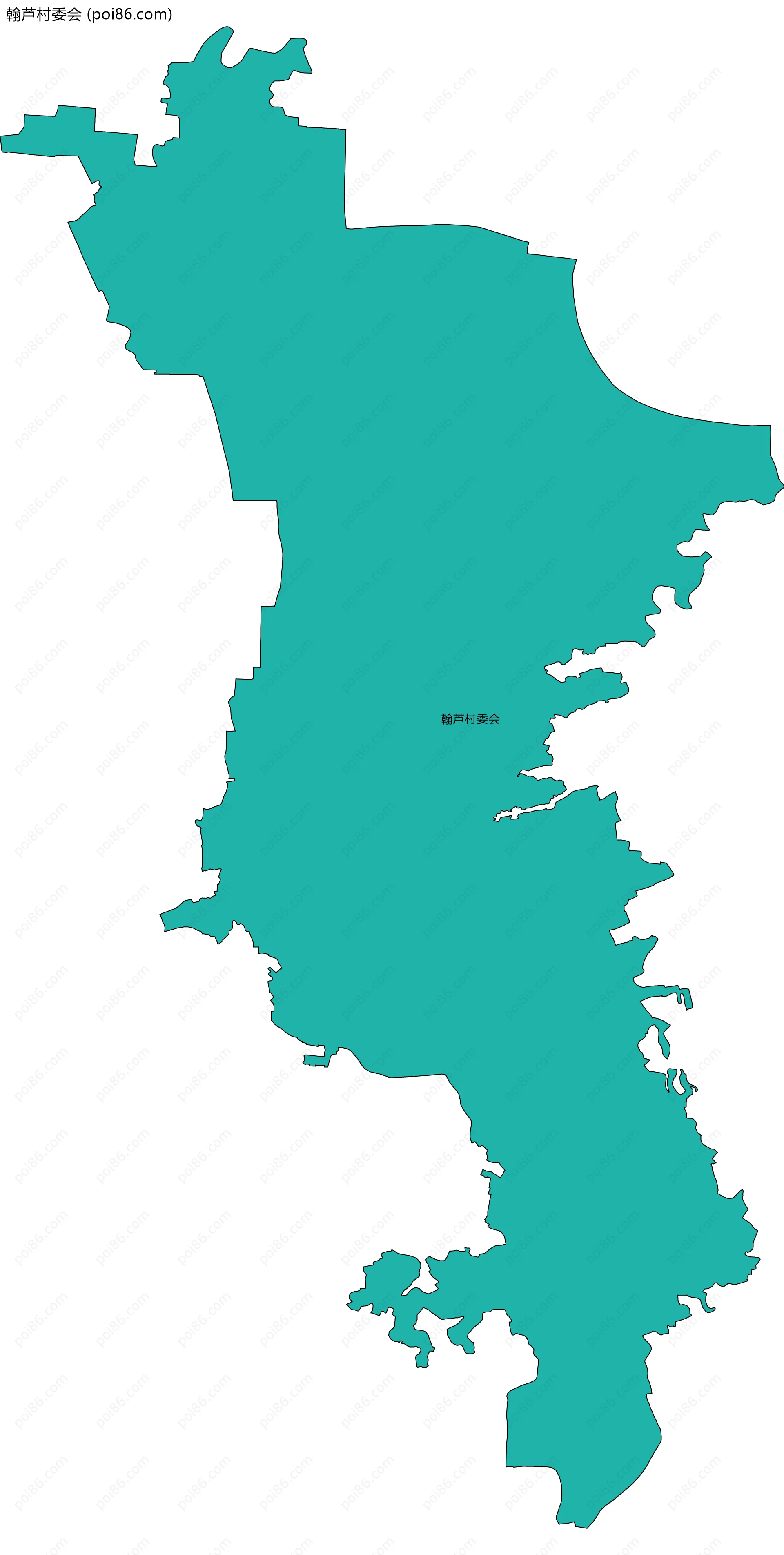 翰芦村委会边界地图