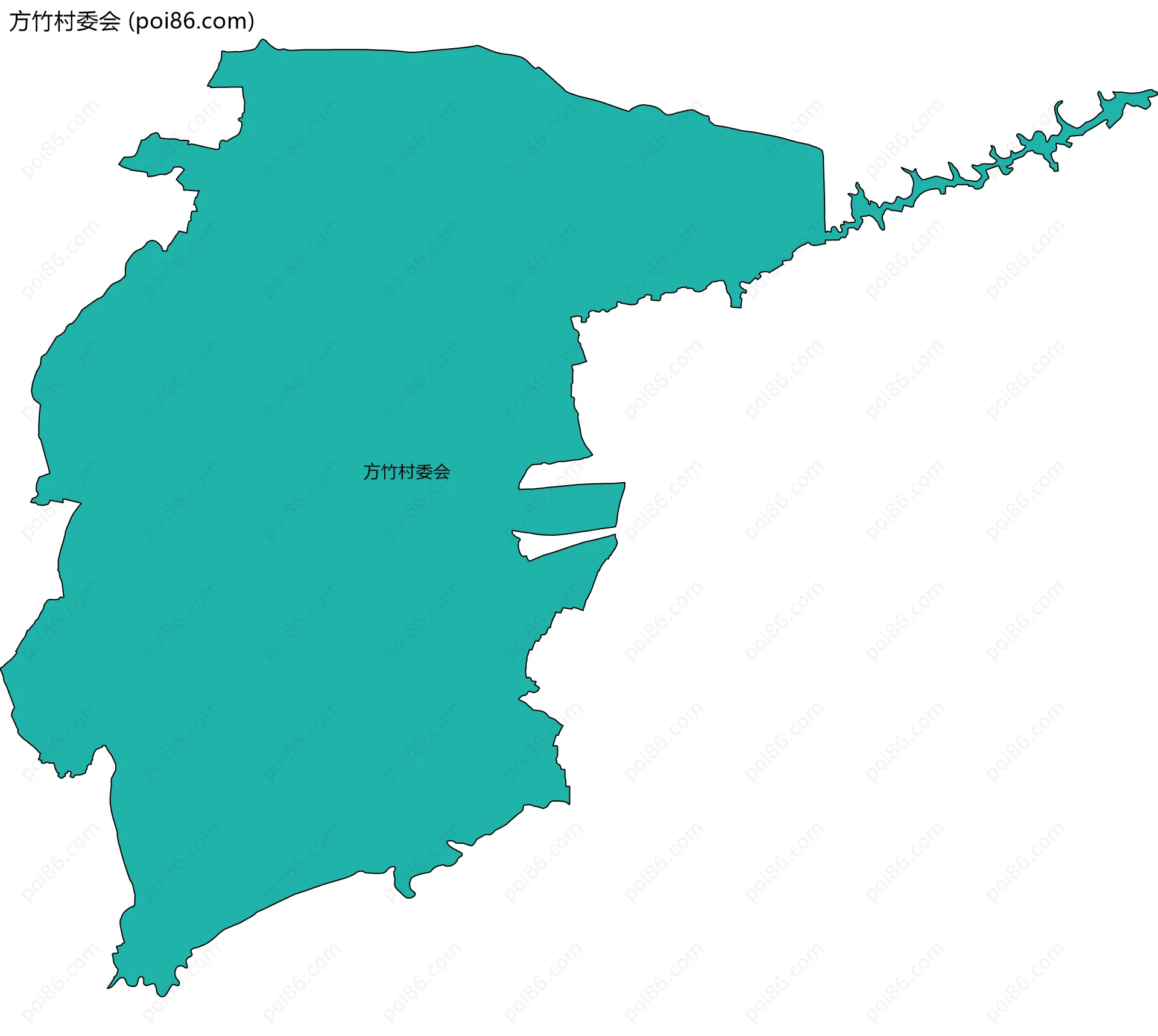 方竹村委会边界地图