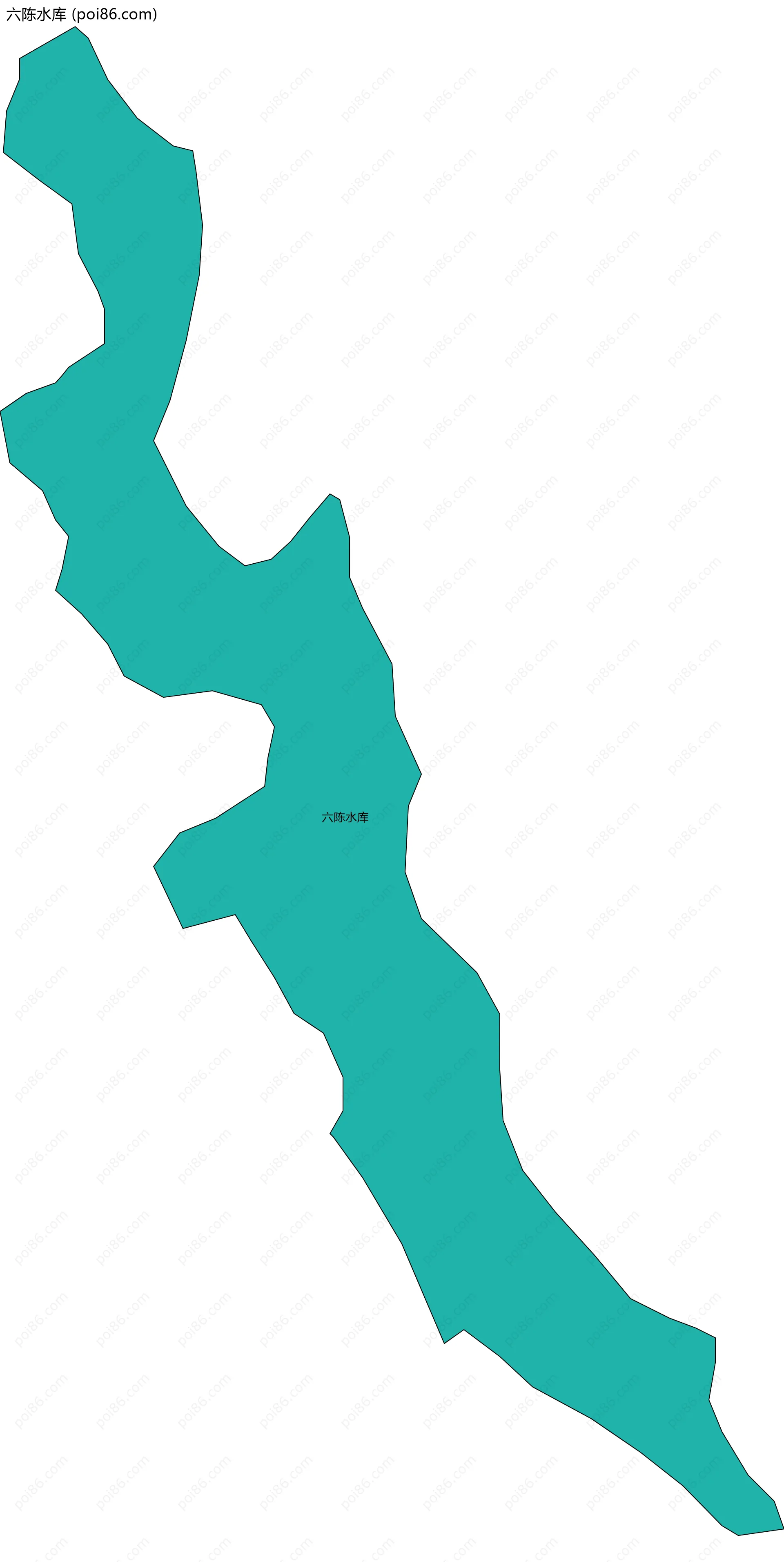 六陈水库边界地图