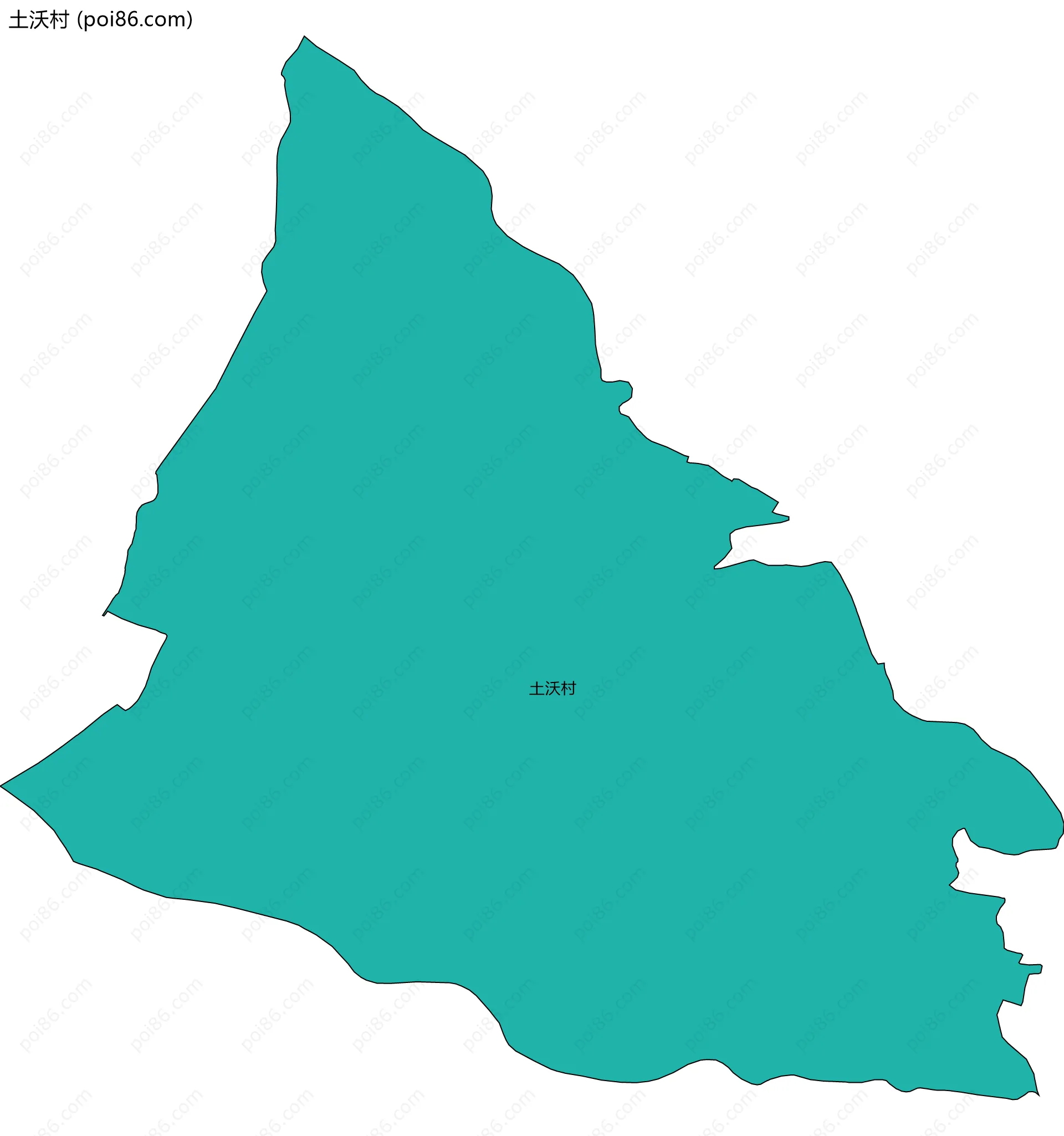 土沃村边界地图