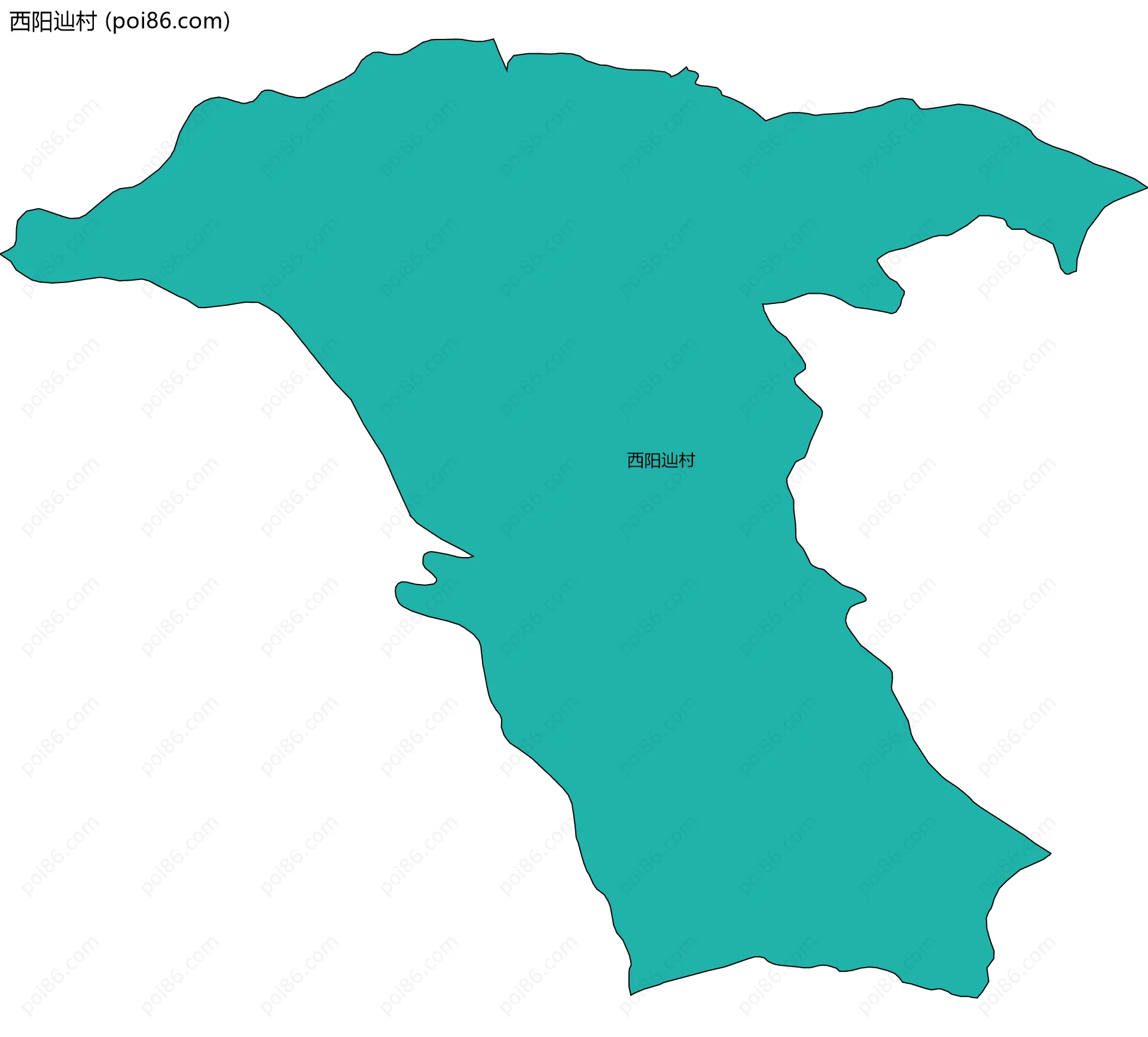 西阳辿村边界地图