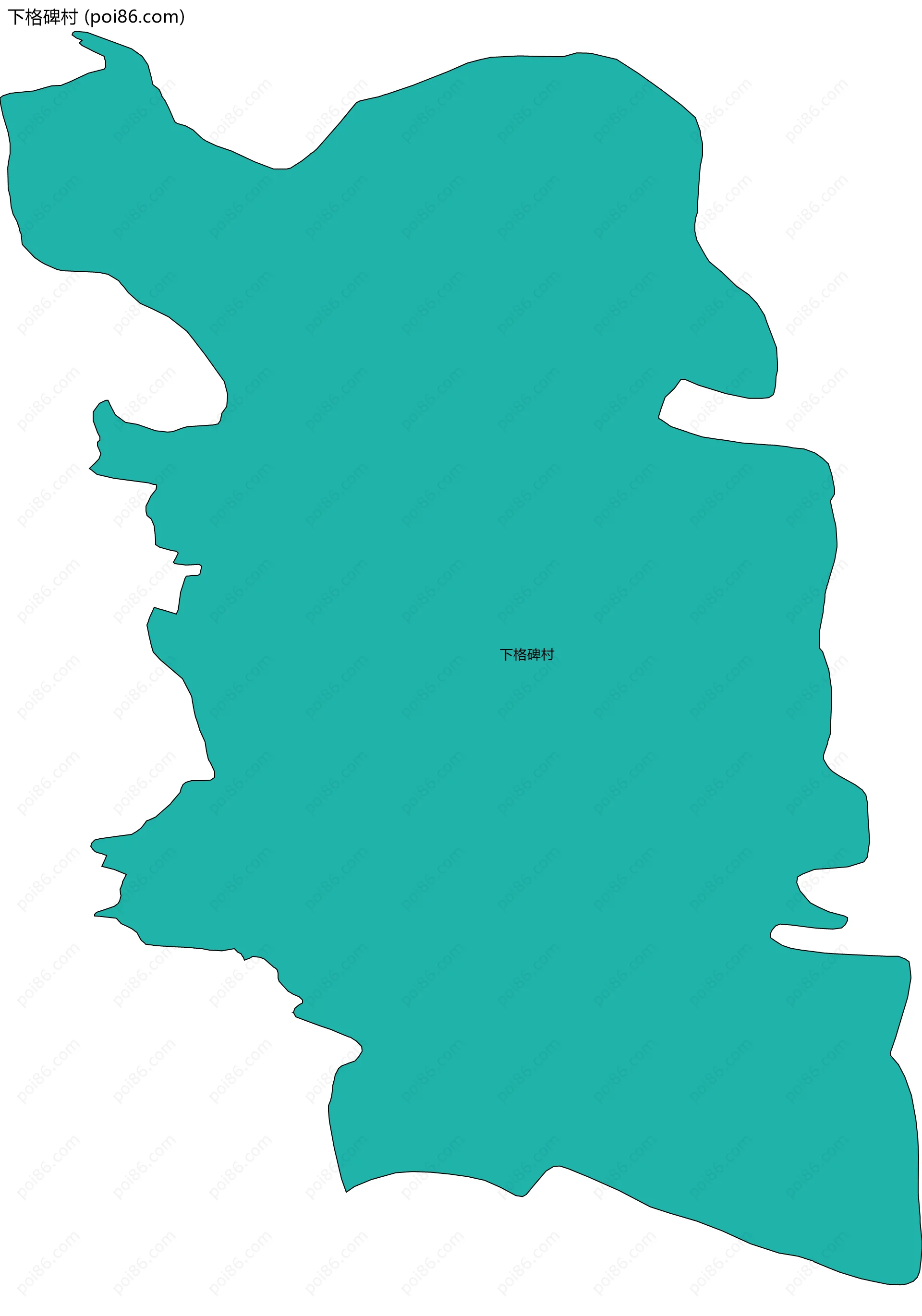 下格碑村边界地图
