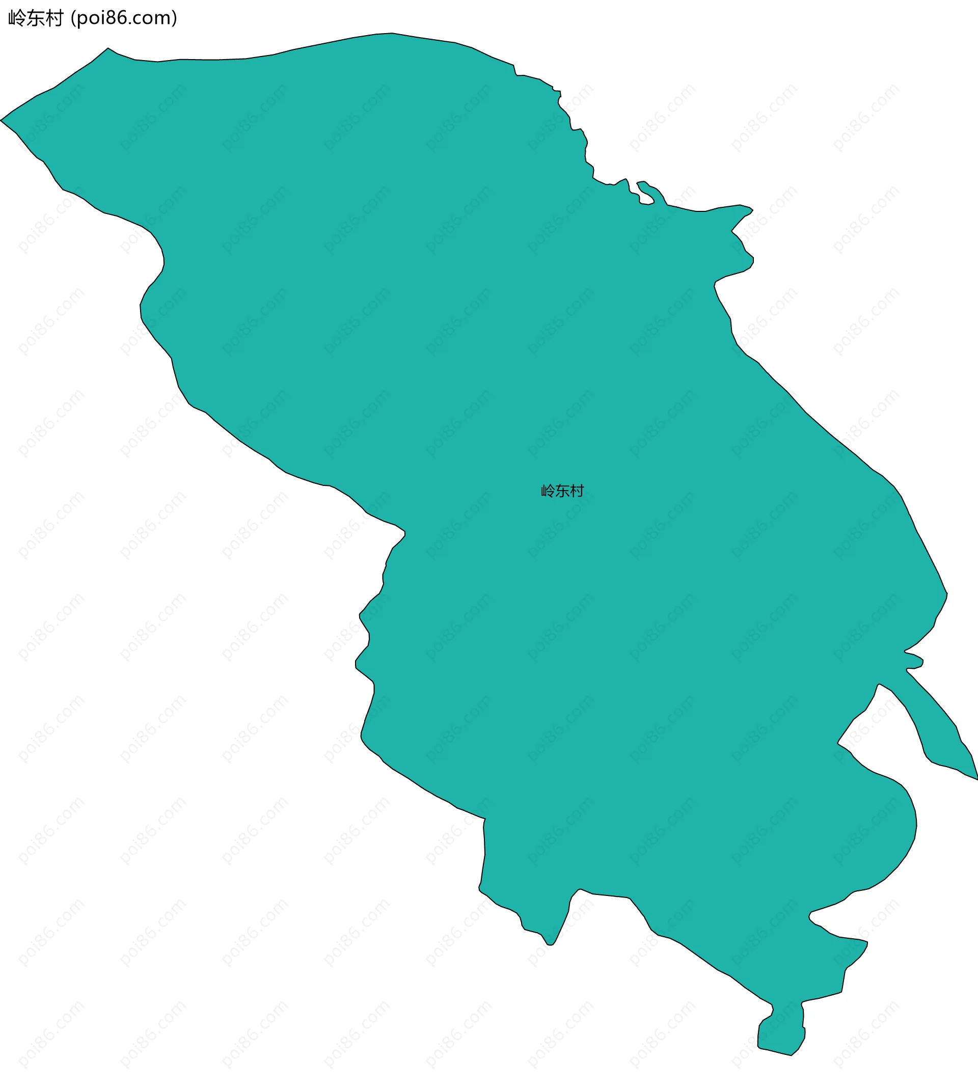 岭东村边界地图