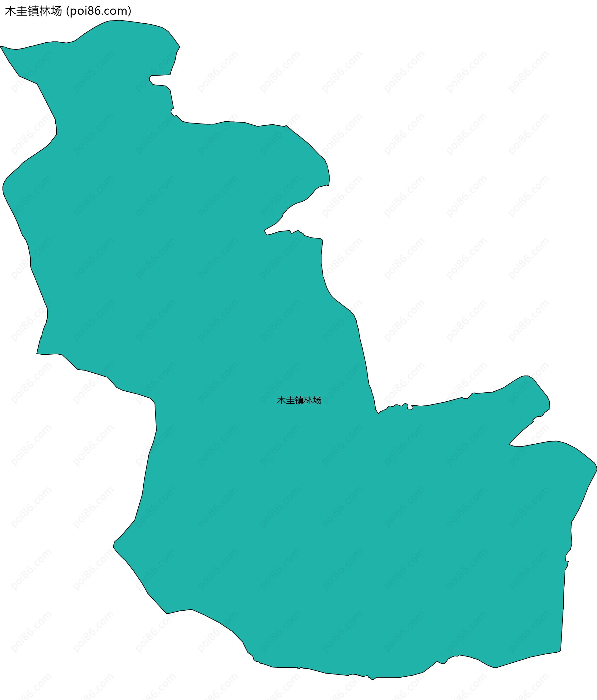 木圭镇林场边界地图