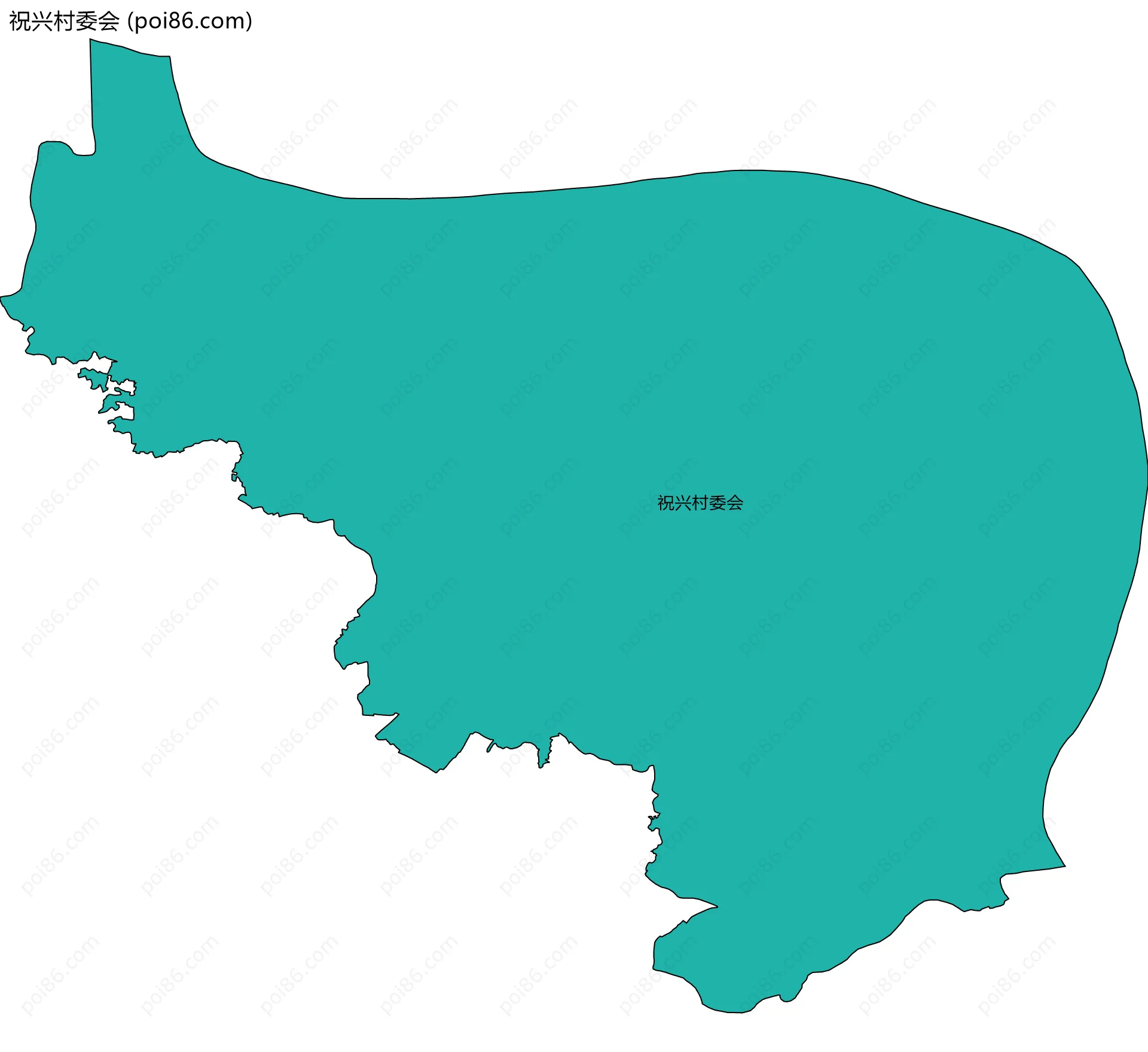 祝兴村委会边界地图