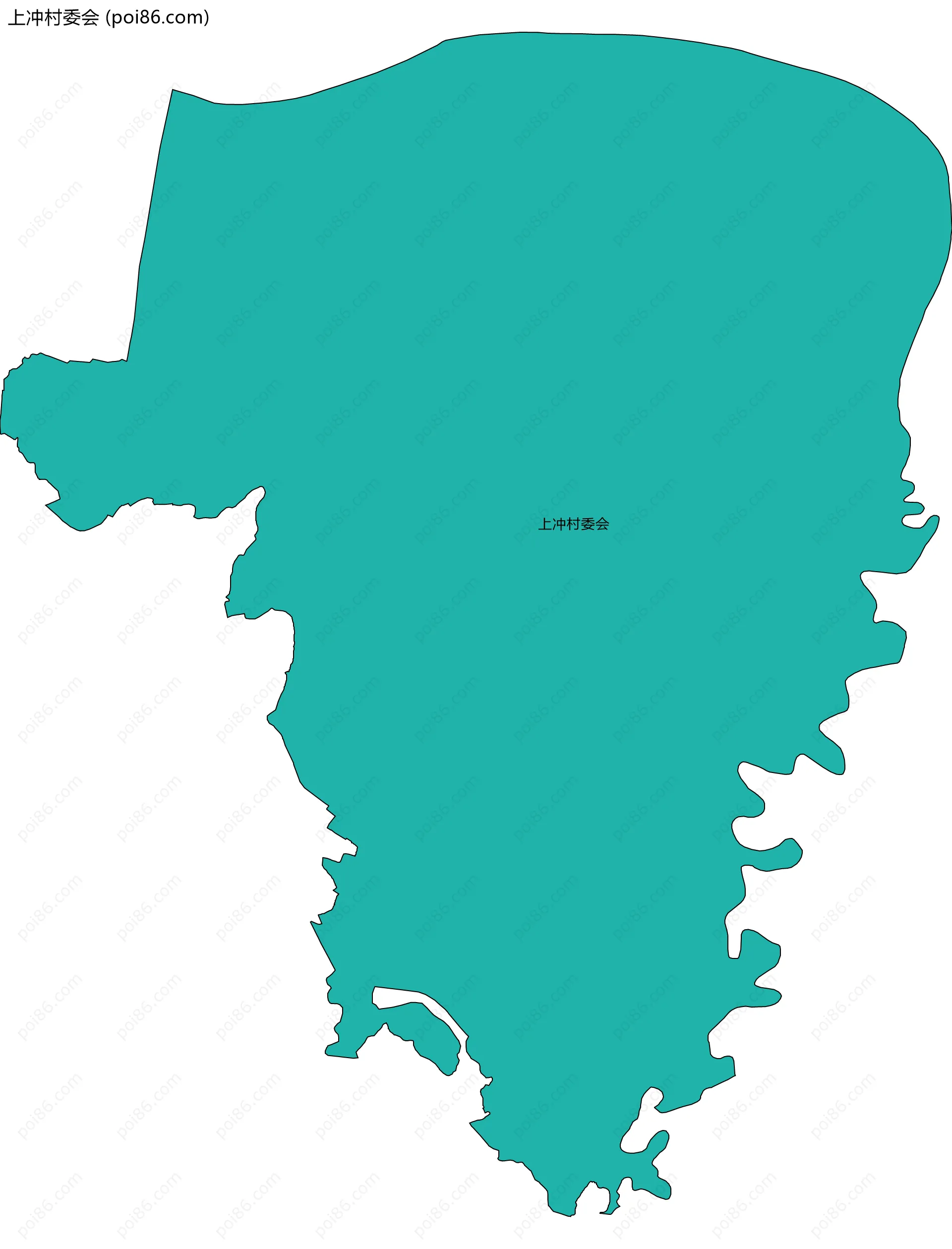 上冲村委会边界地图