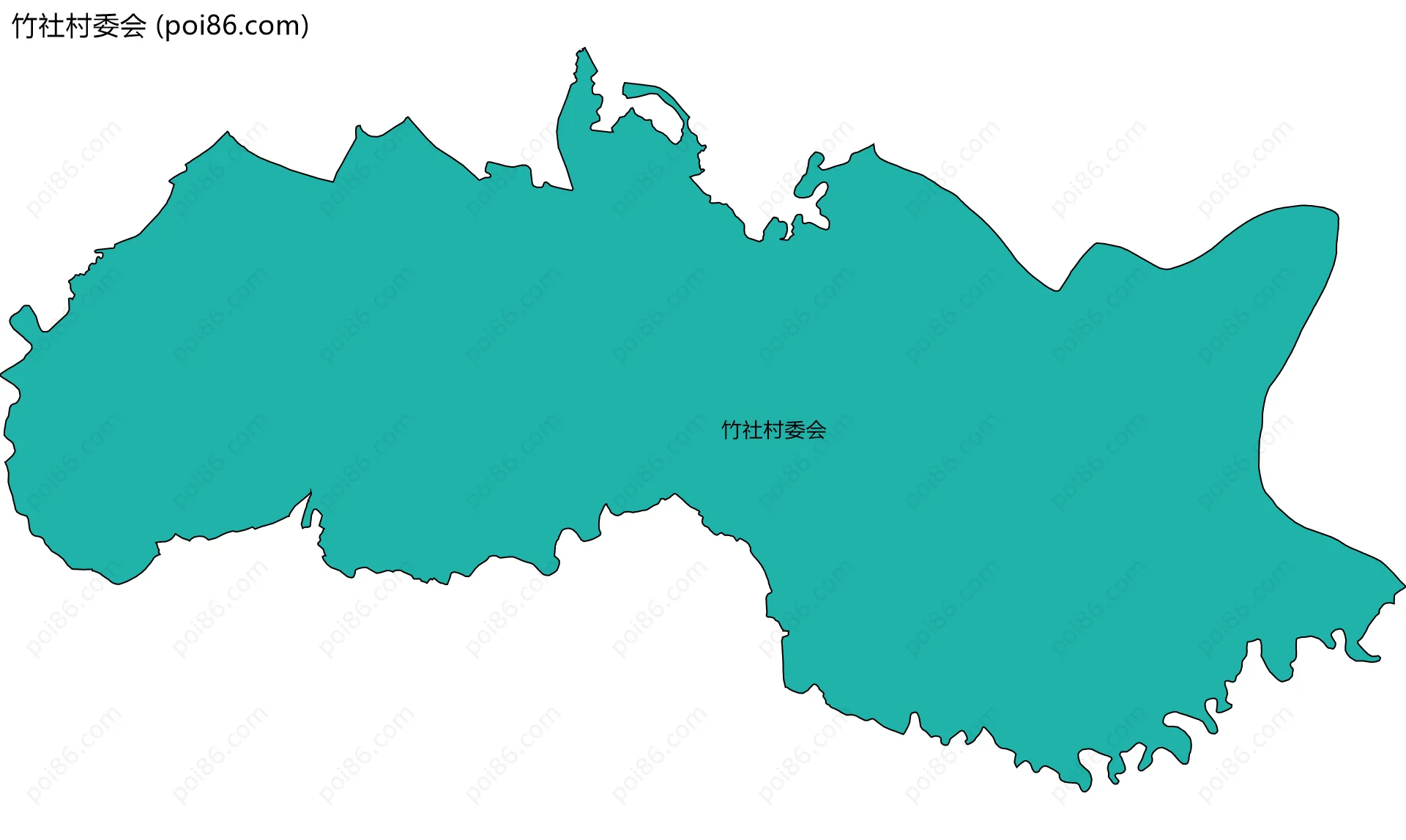 竹社村委会边界地图