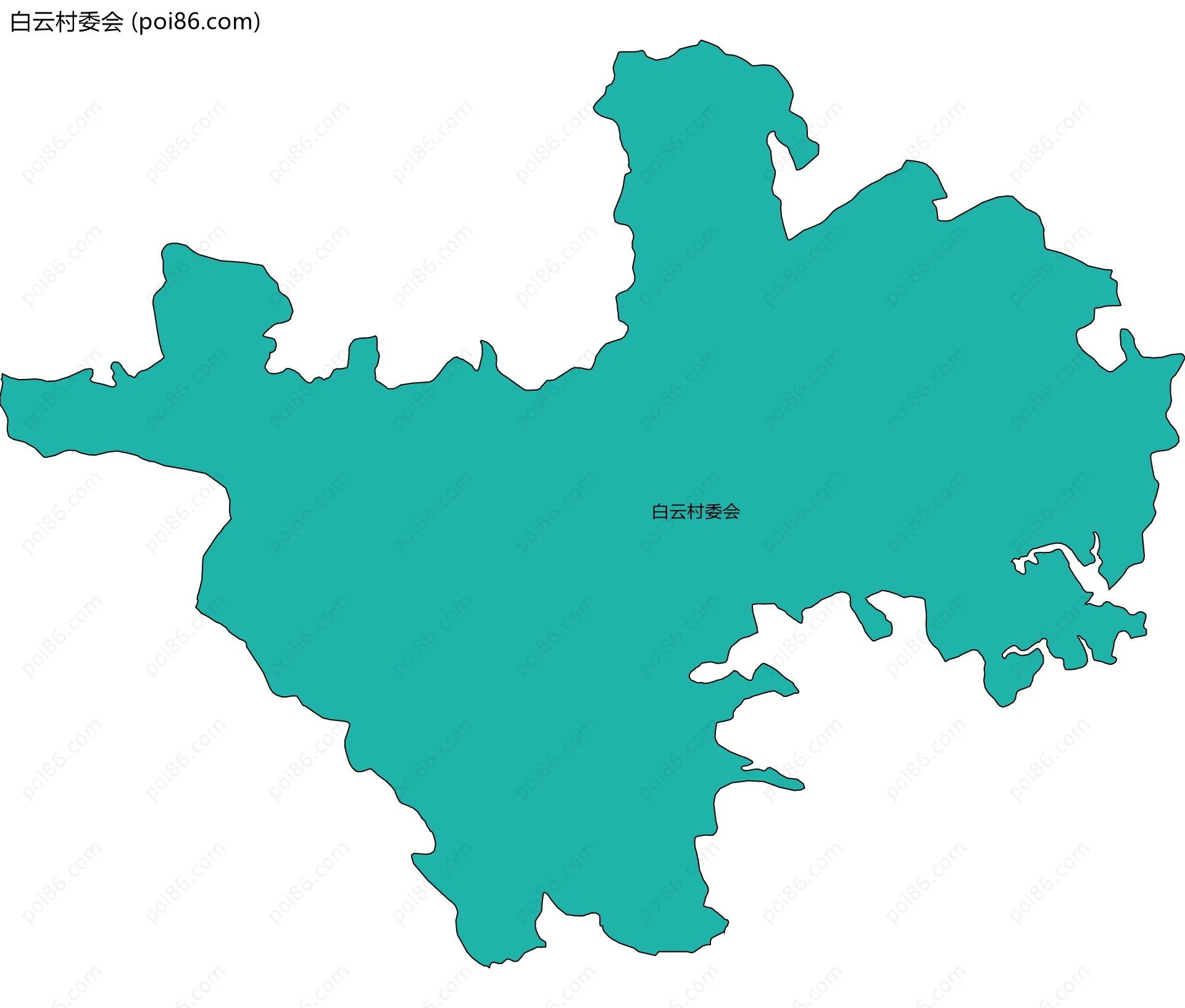 白云村委会边界地图