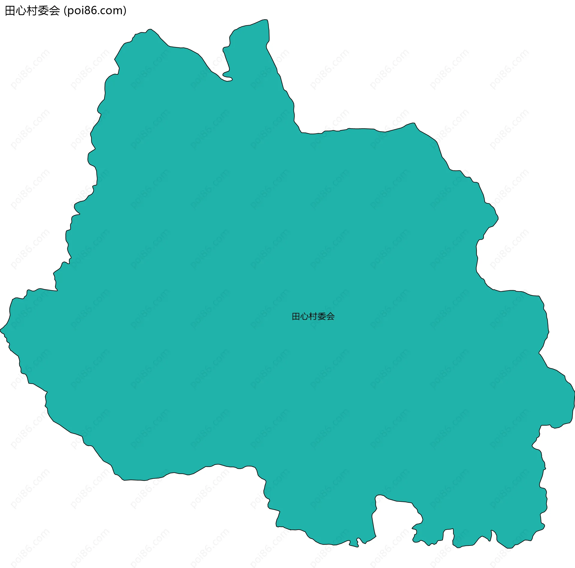 田心村委会边界地图