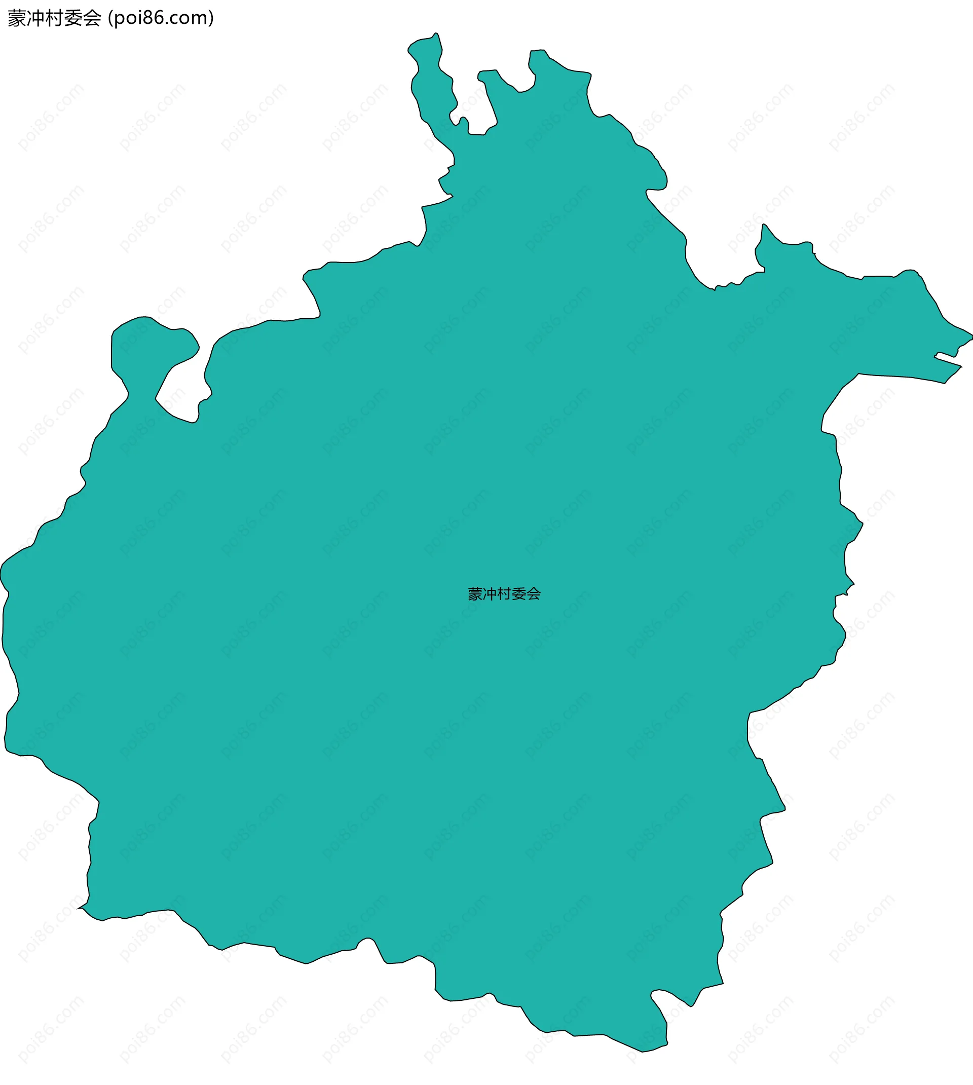 蒙冲村委会边界地图