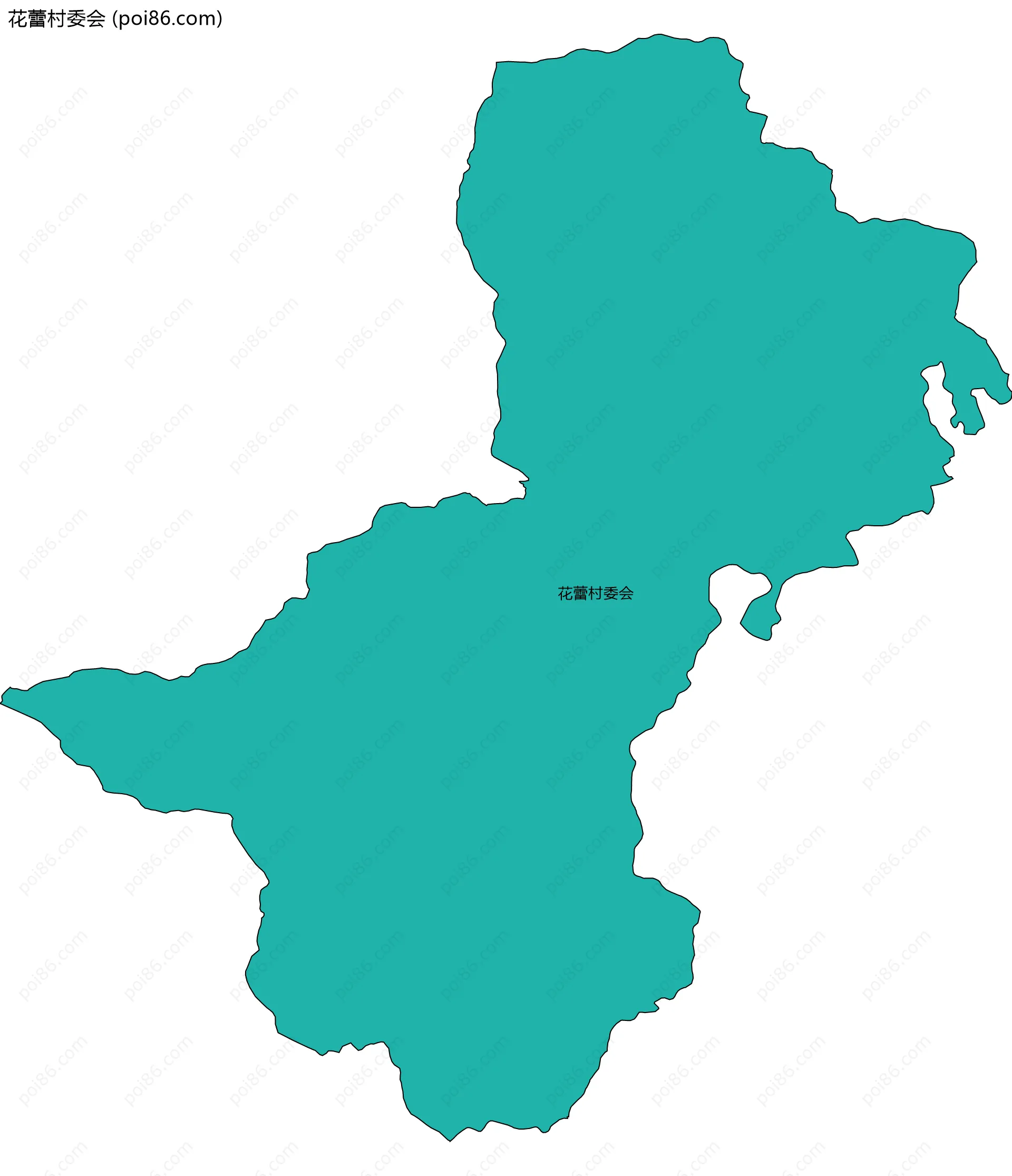 花蕾村委会边界地图