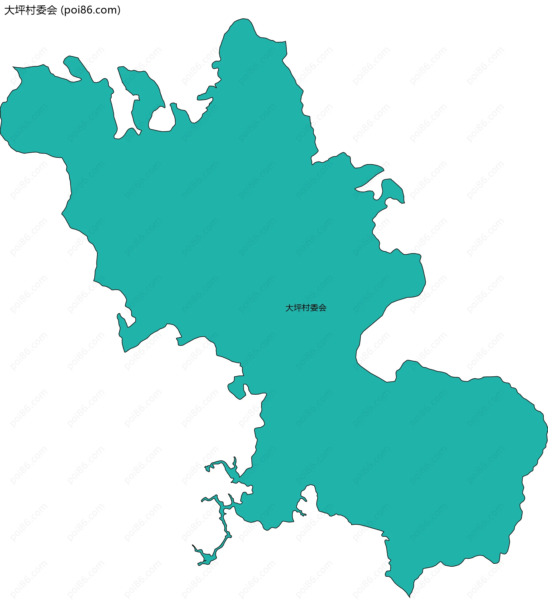 大坪村委会边界地图