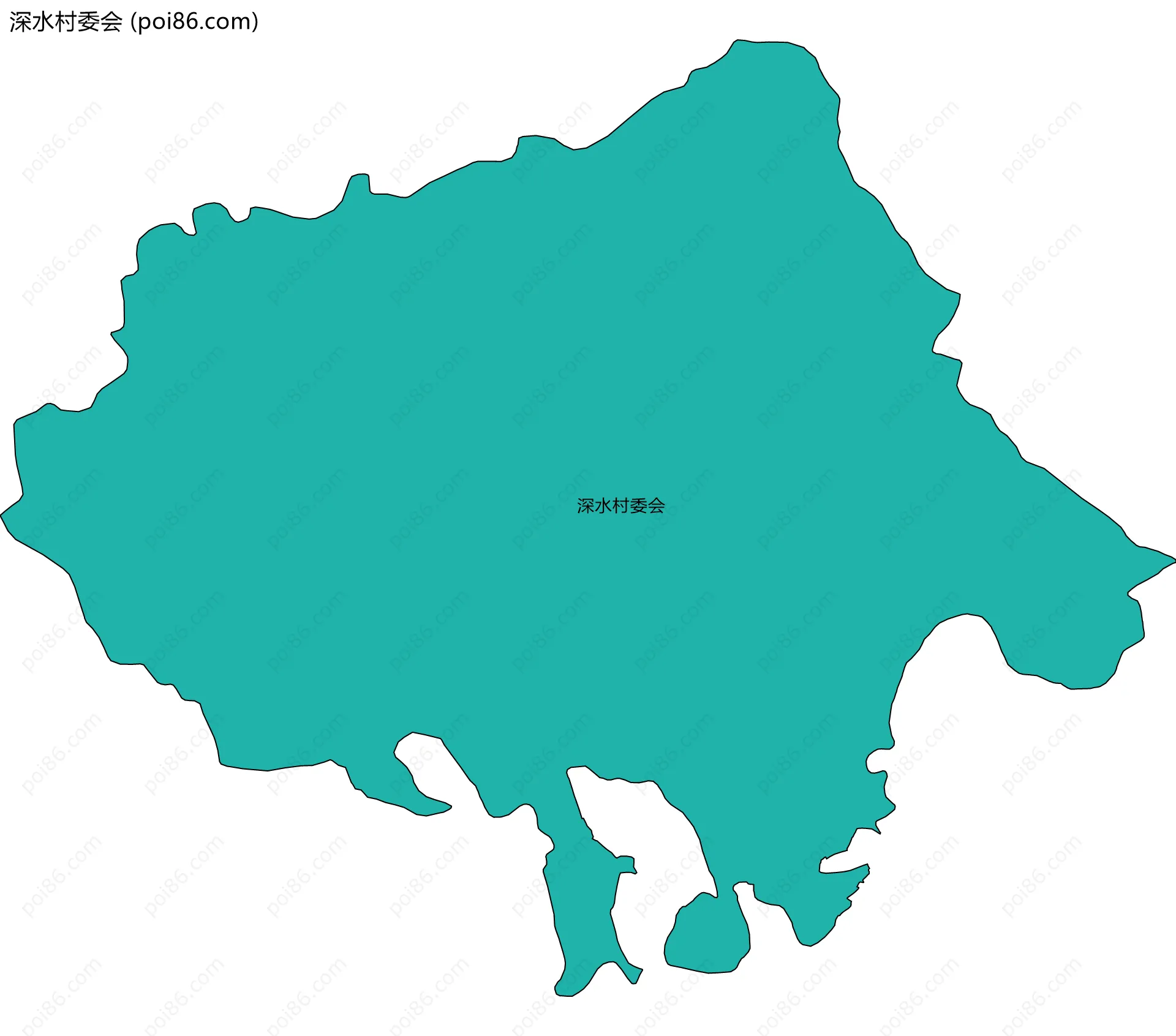 深水村委会边界地图