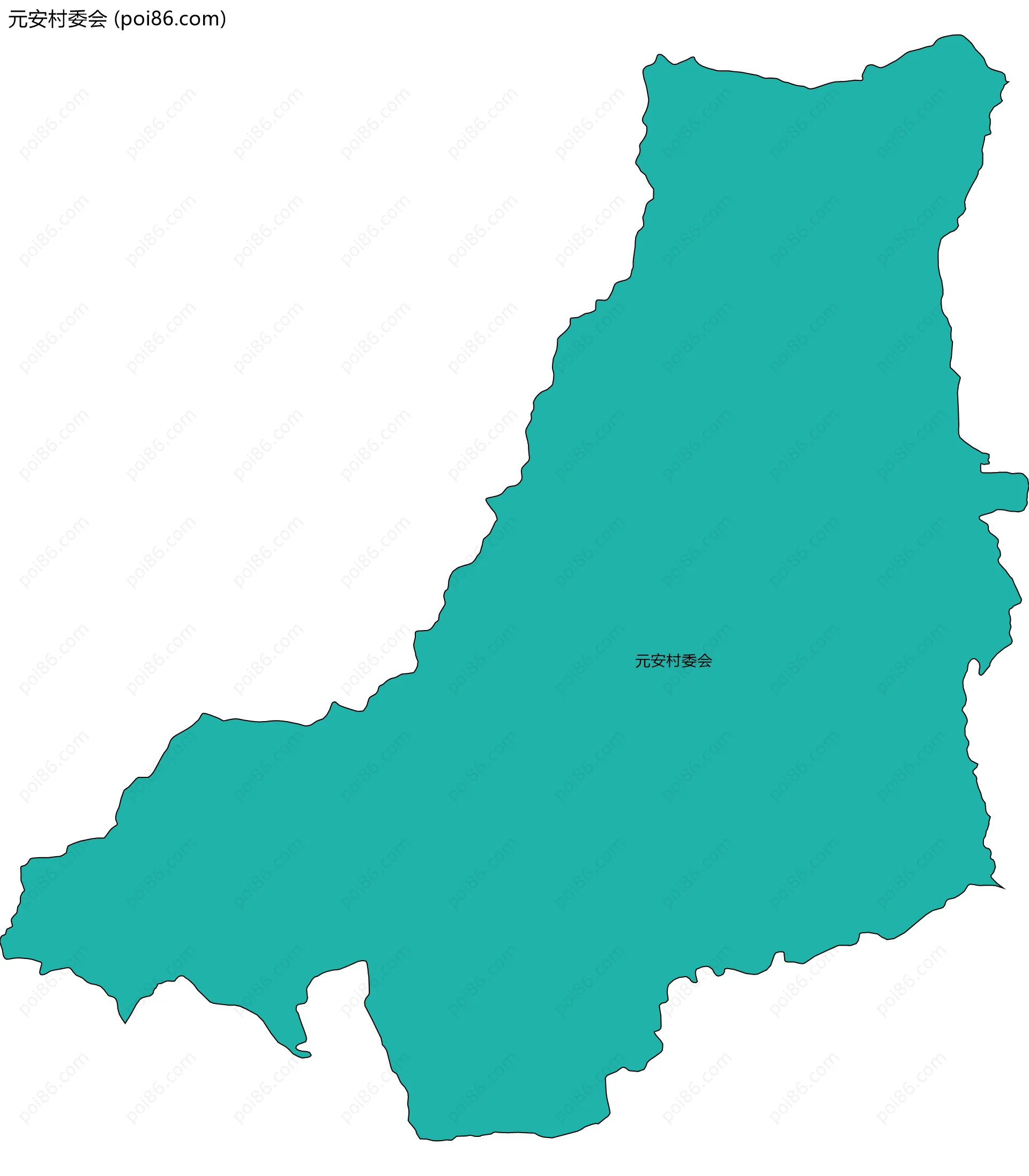 元安村委会边界地图