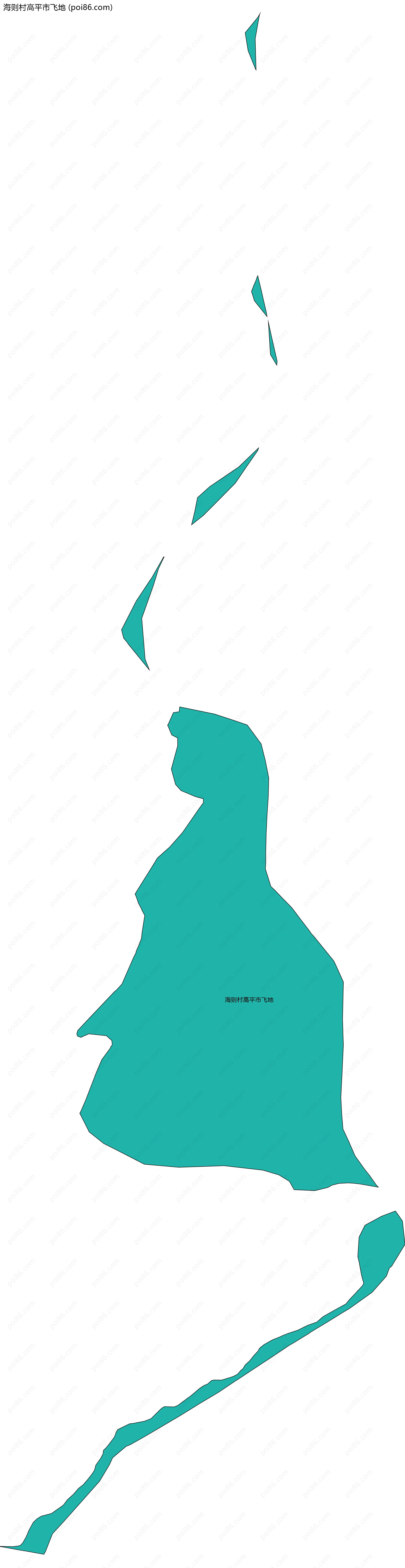 海则村高平市飞地边界地图