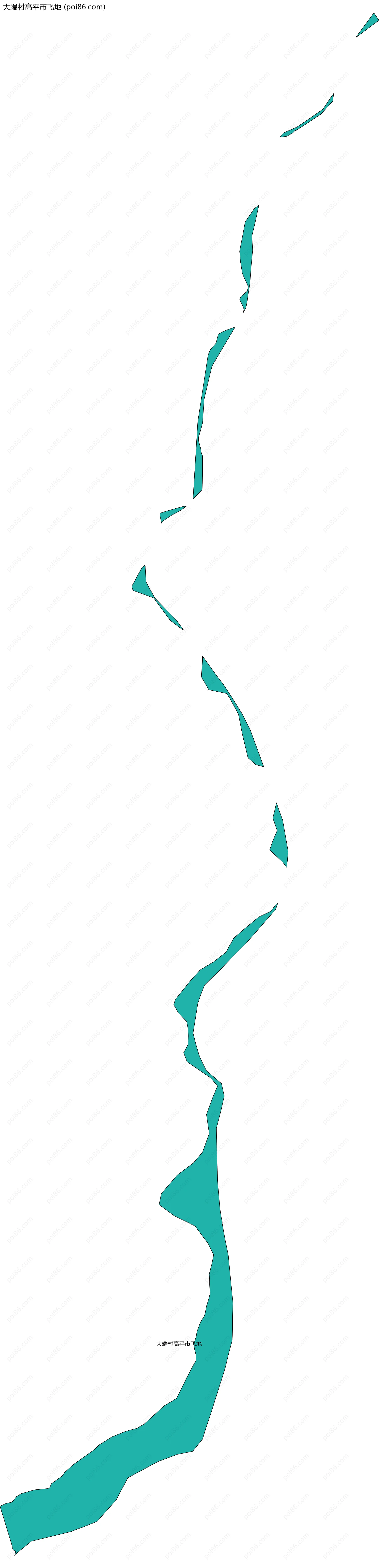 大端村高平市飞地边界地图