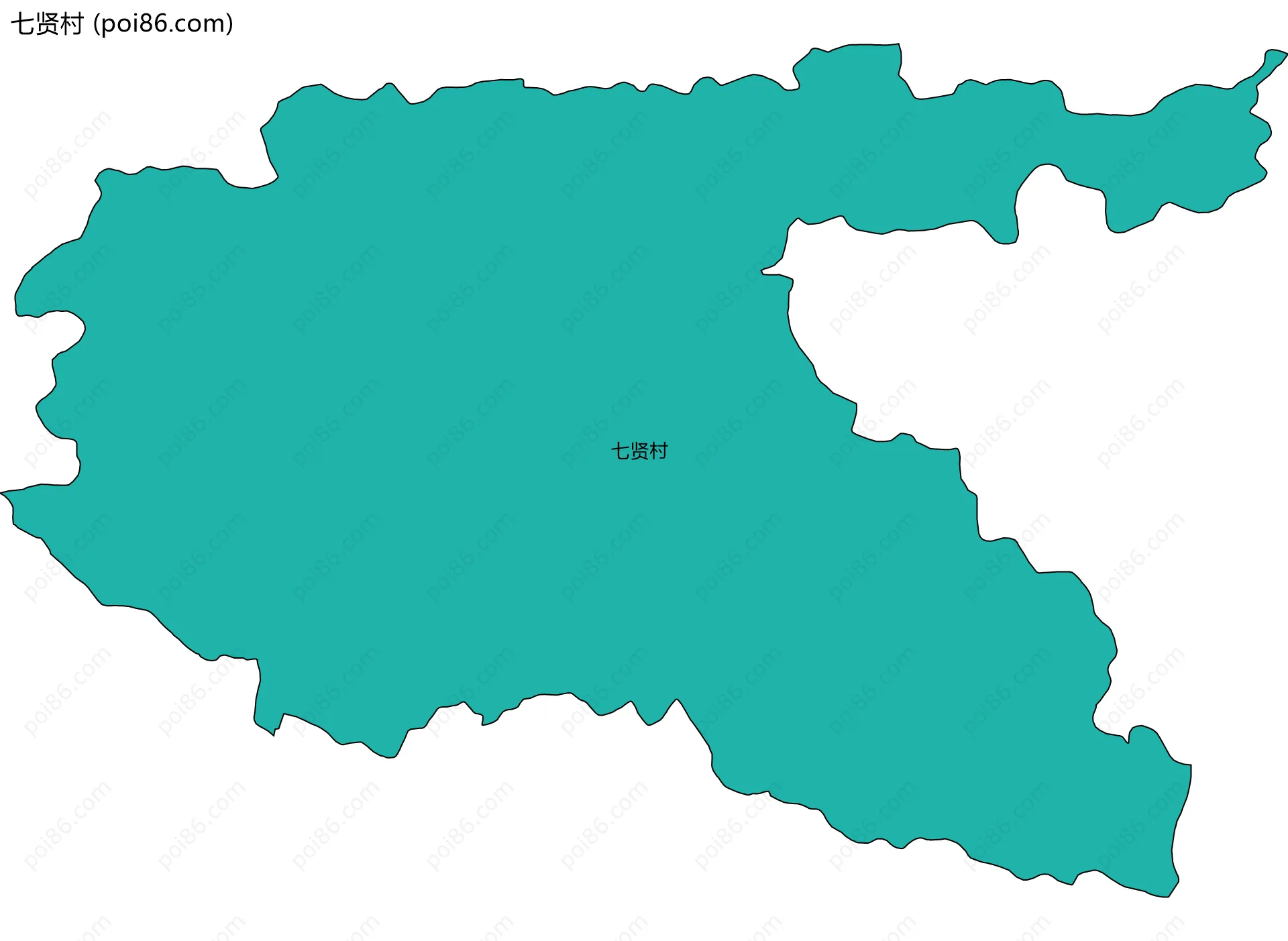 七贤村边界地图
