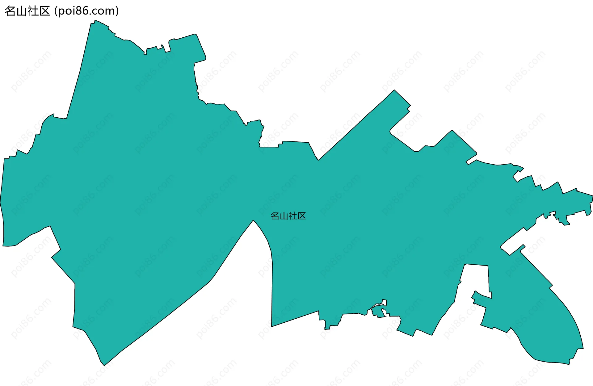 名山社区边界地图