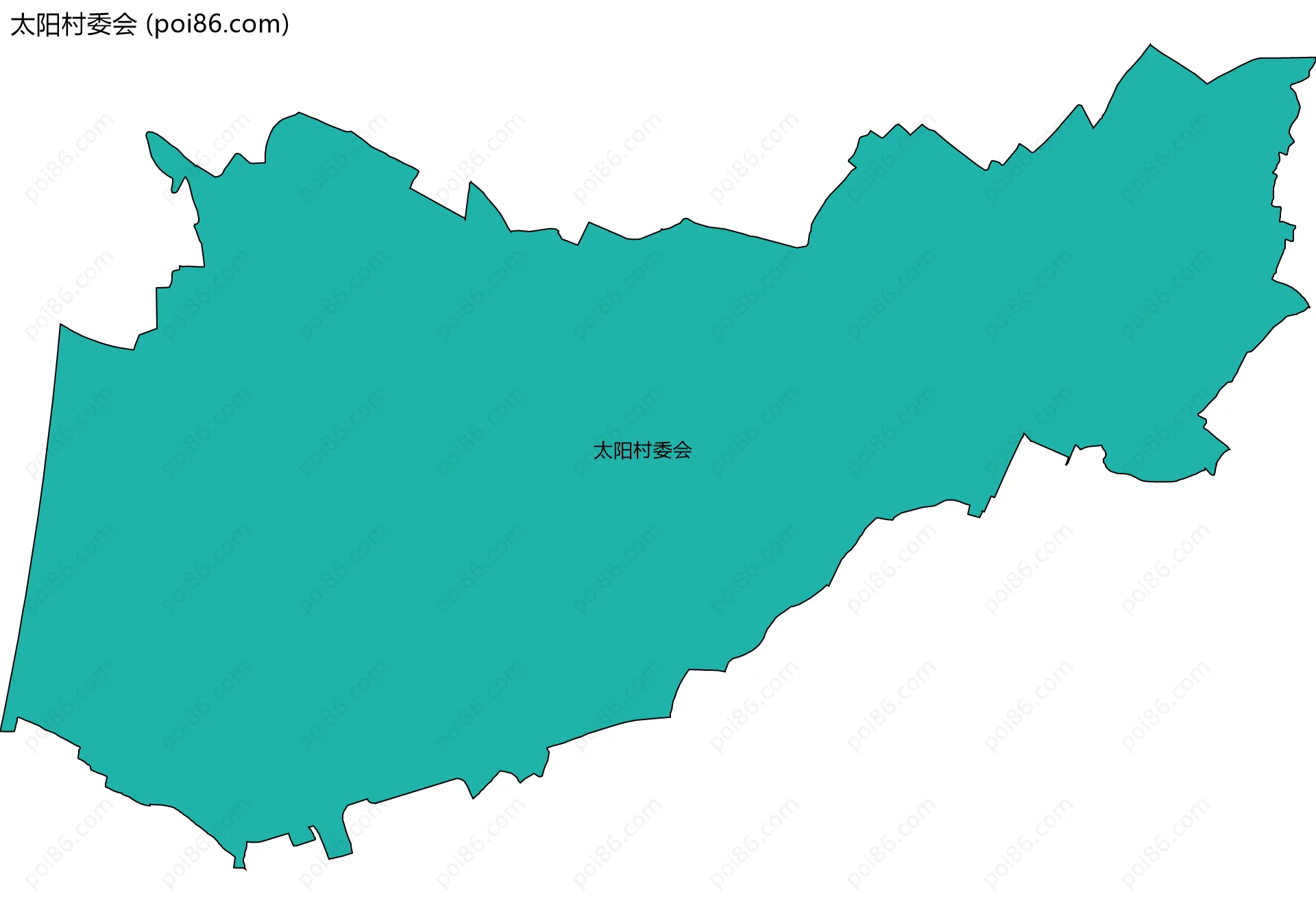 太阳村委会边界地图