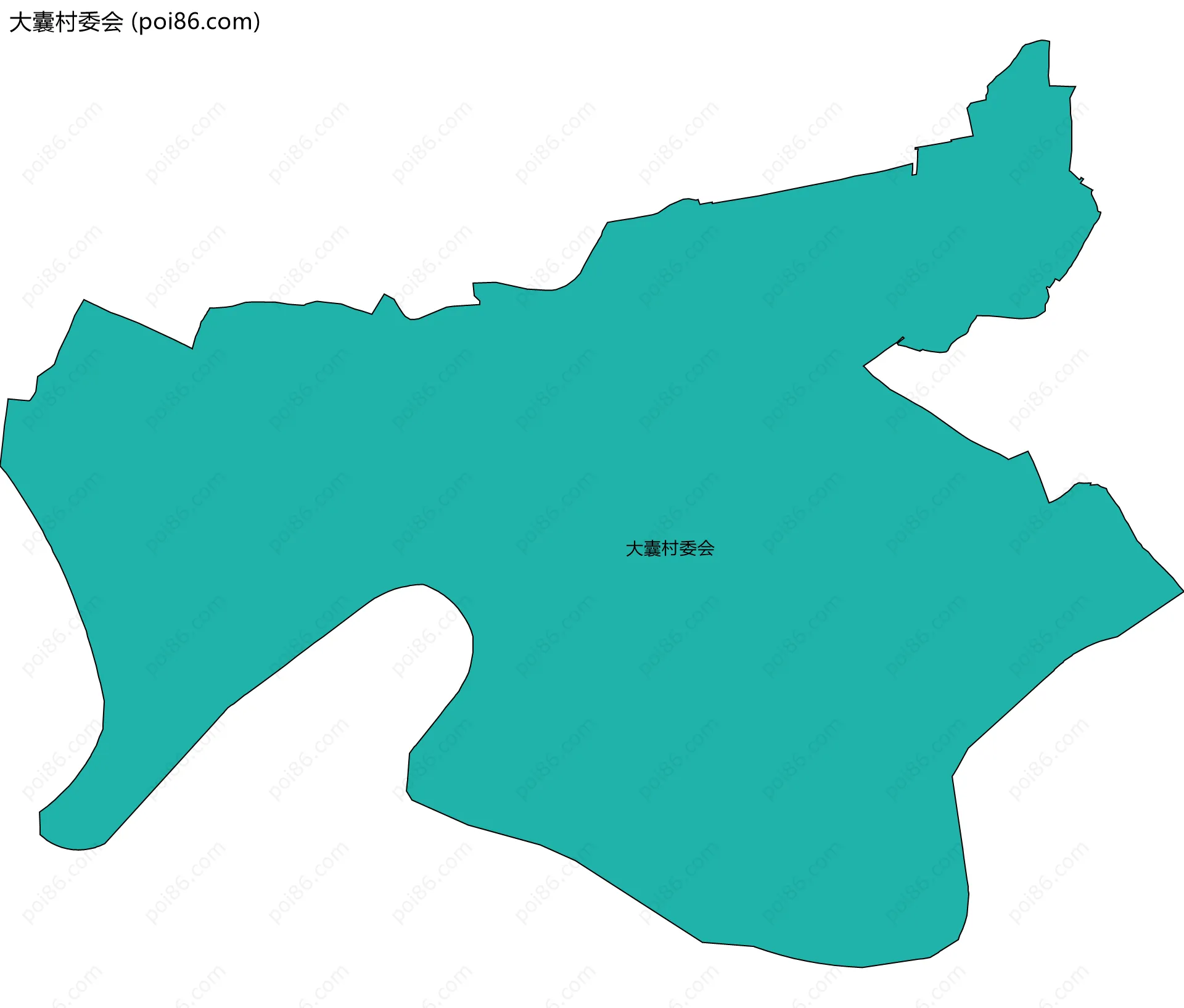 大囊村委会边界地图