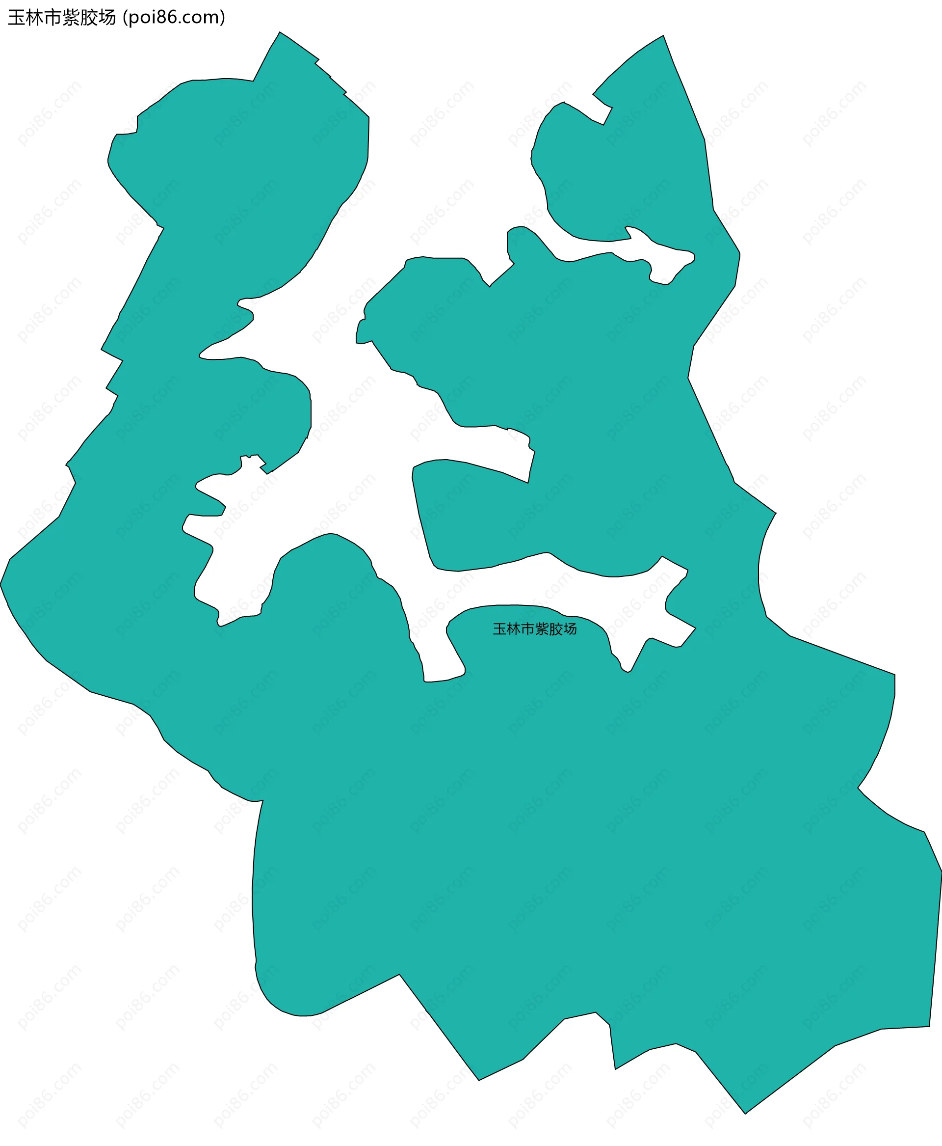 玉林市紫胶场边界地图