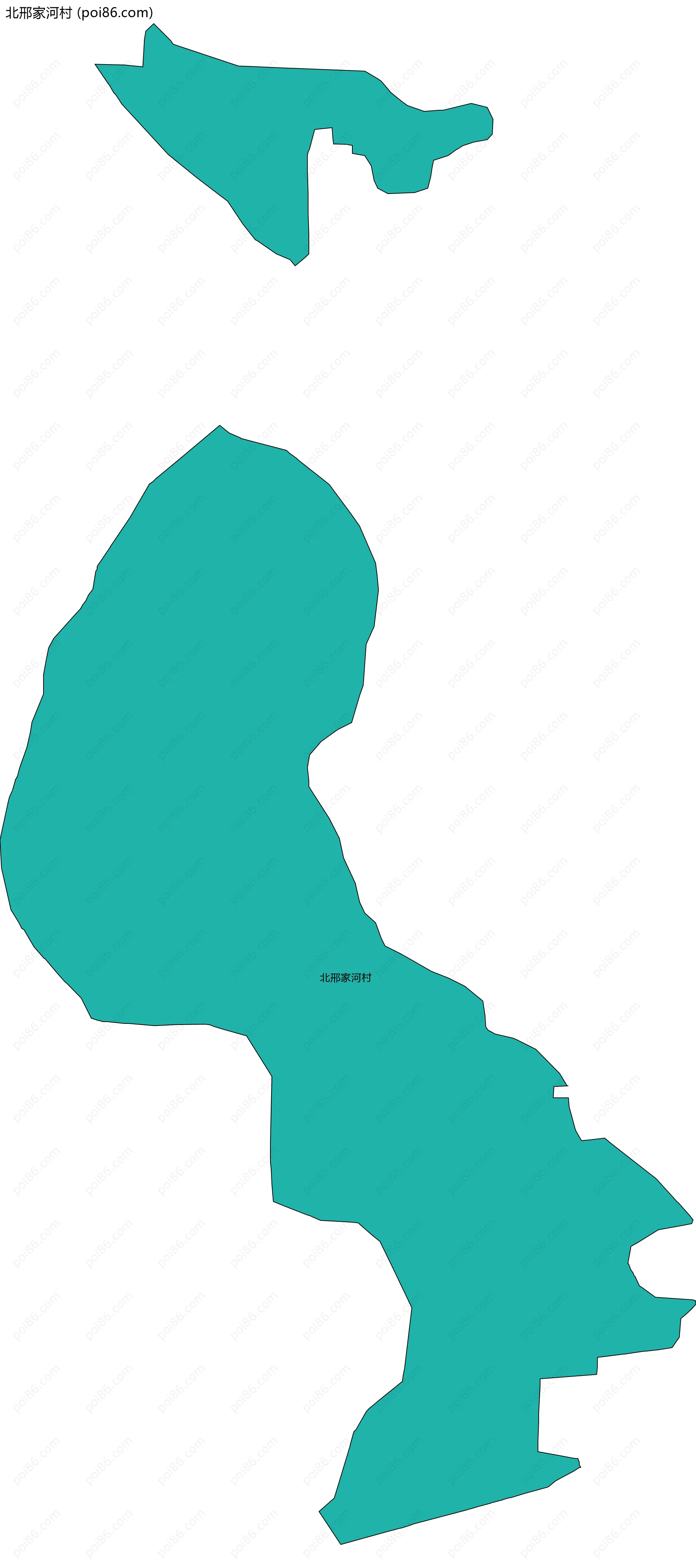 北邢家河村边界地图