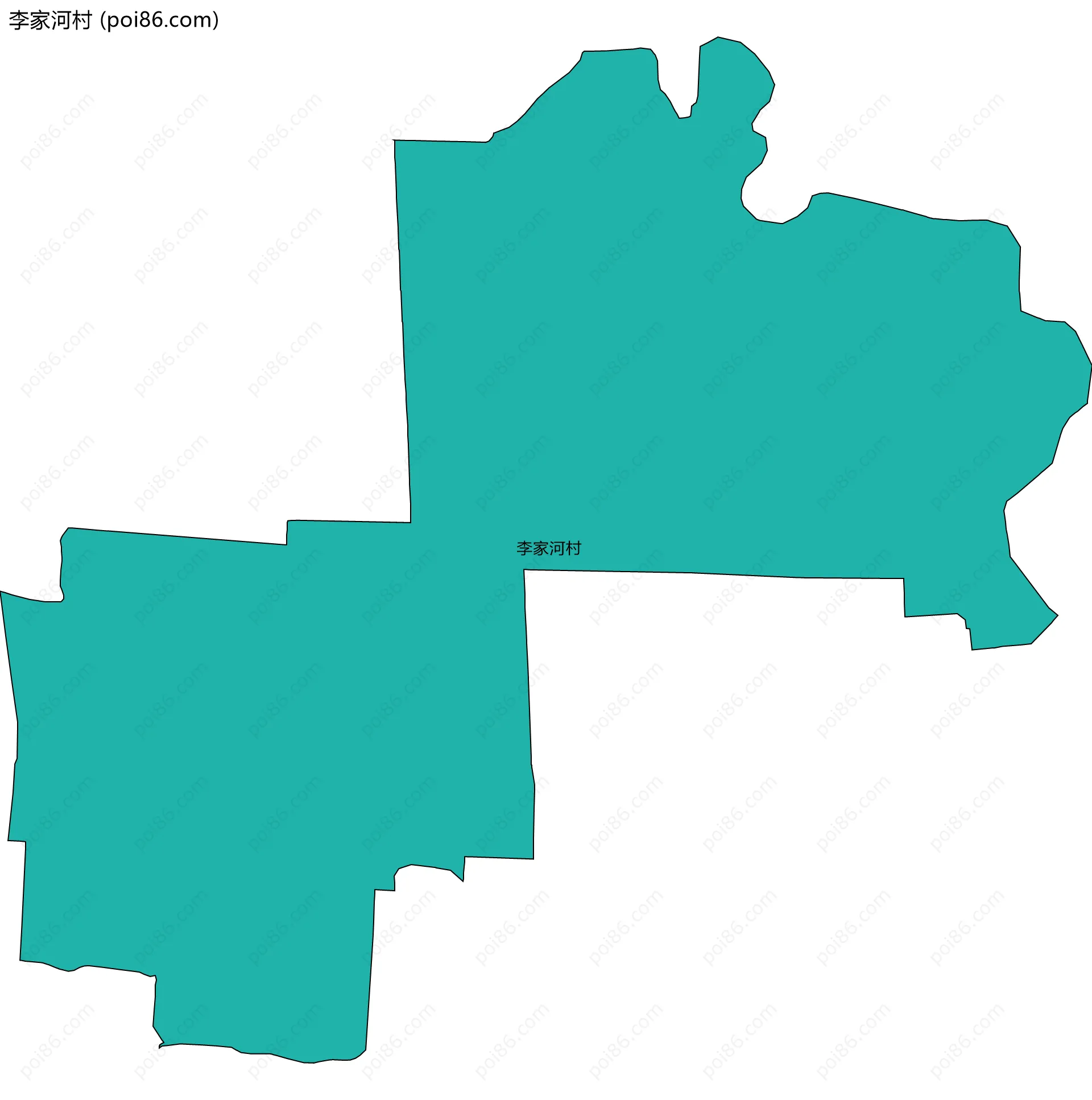 李家河村边界地图