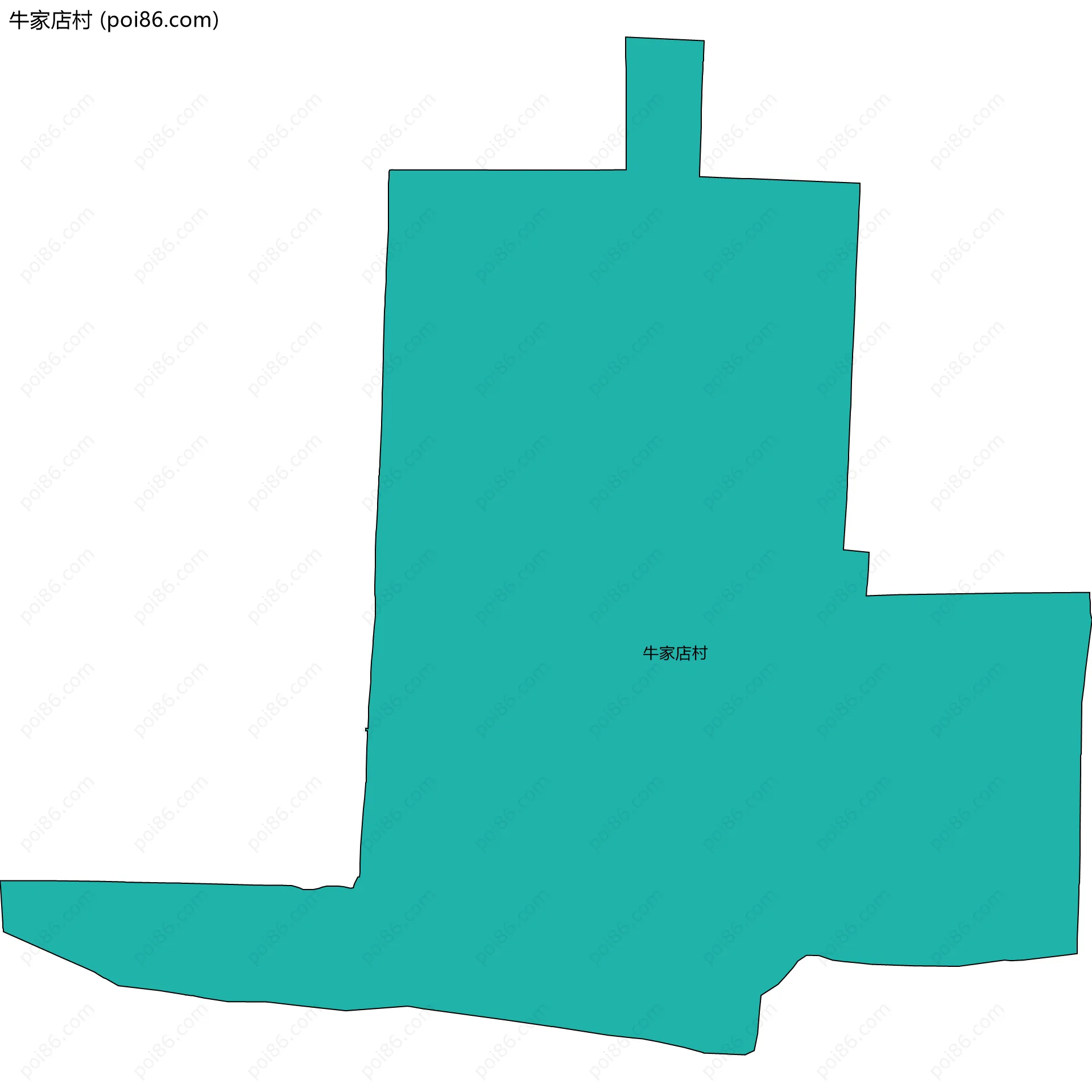 牛家店村边界地图