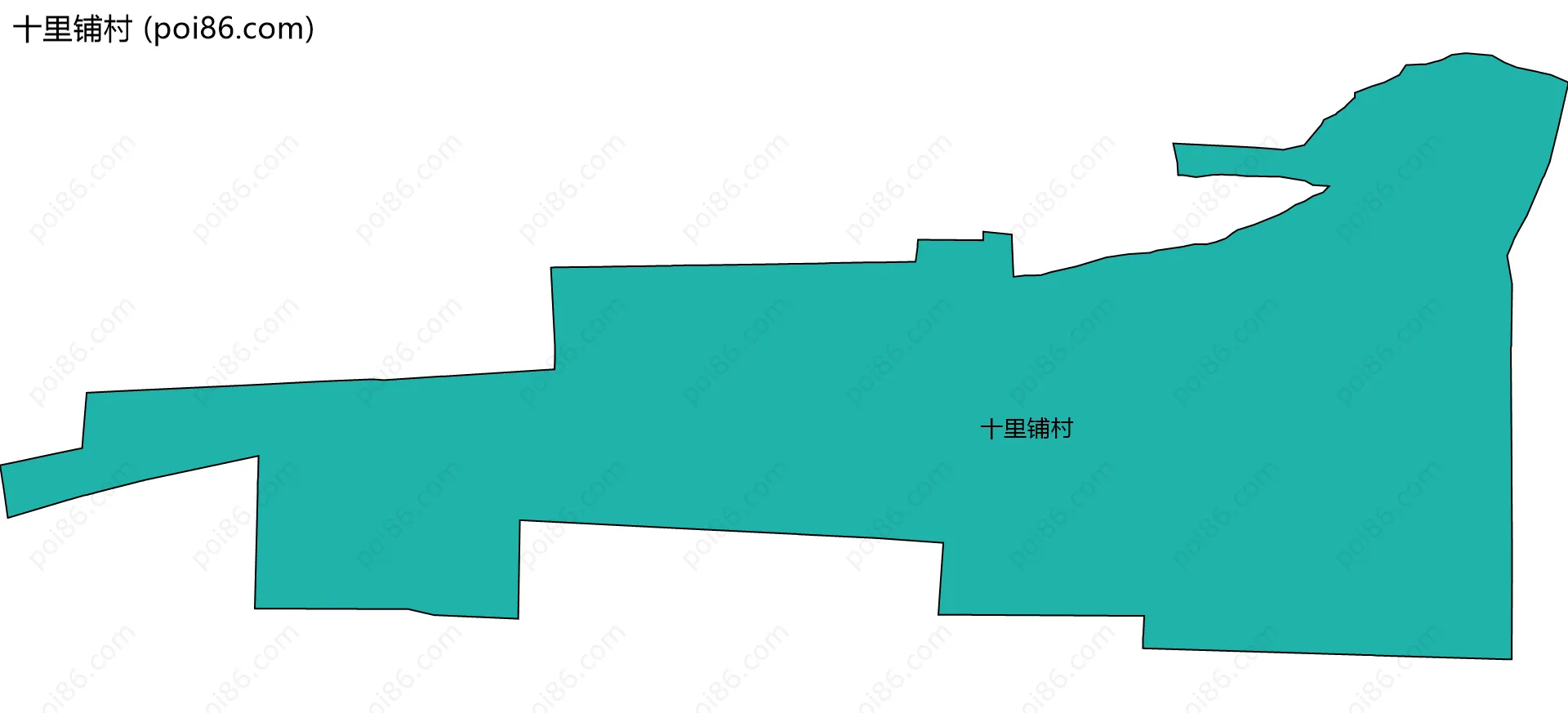 十里铺村边界地图