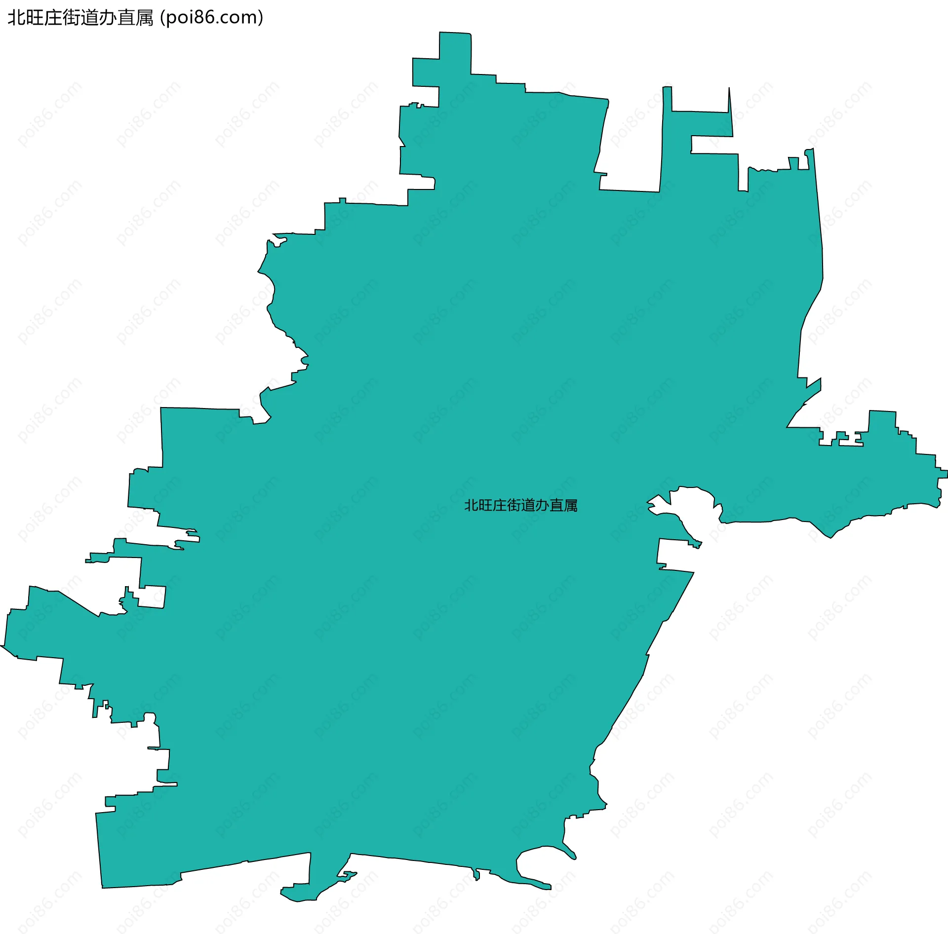 北旺庄街道办直属边界地图