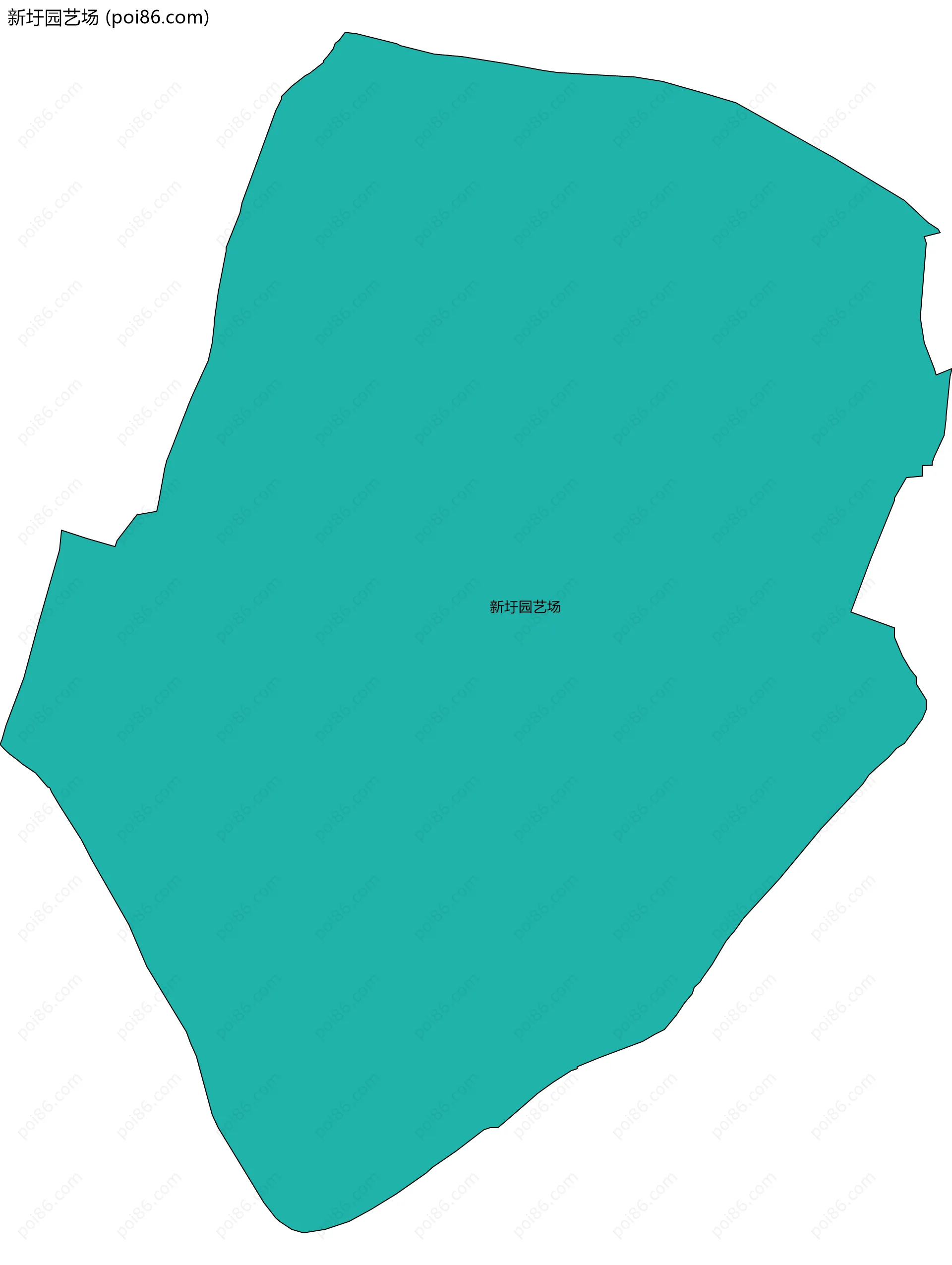 新圩园艺场边界地图