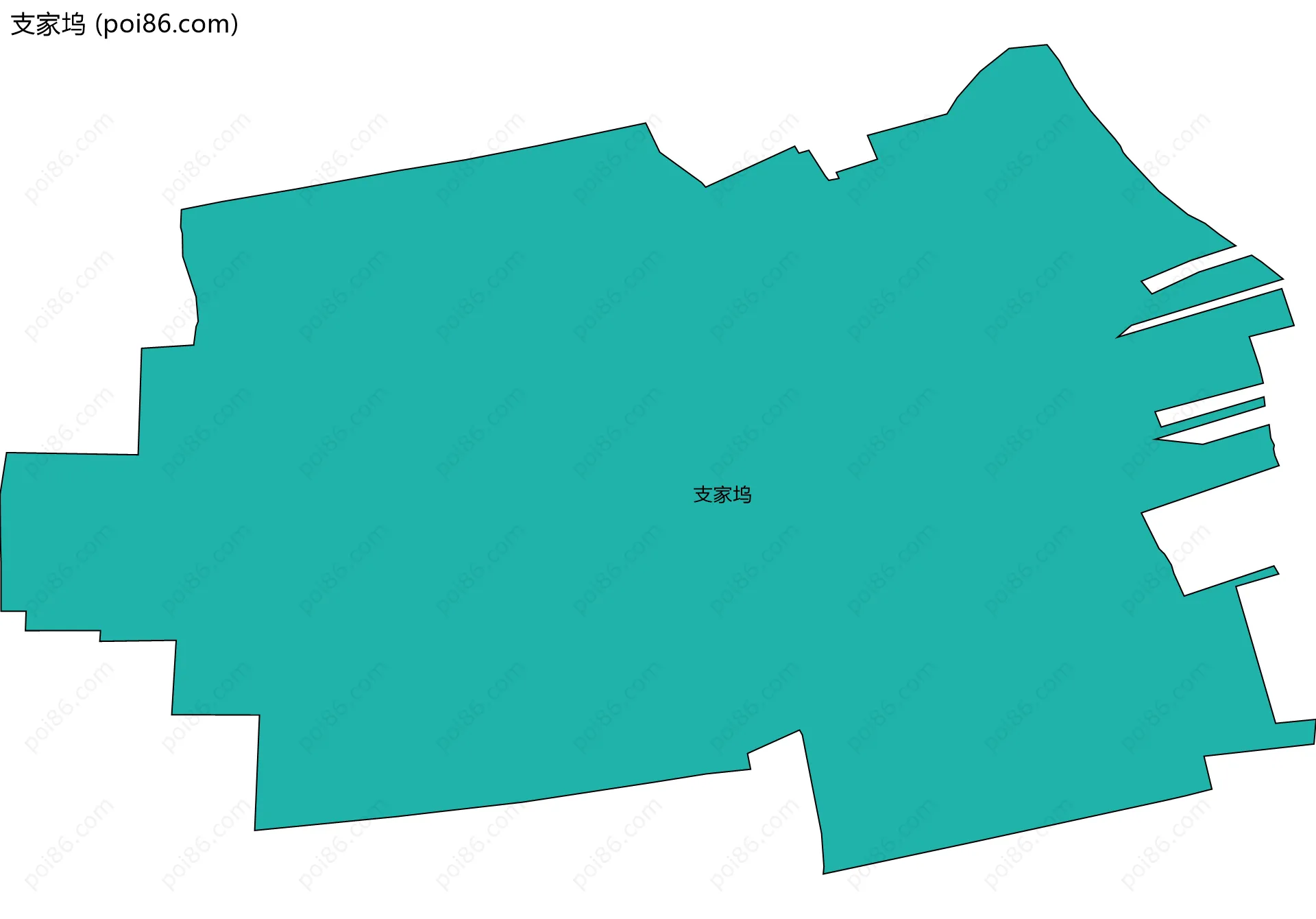 支家坞边界地图